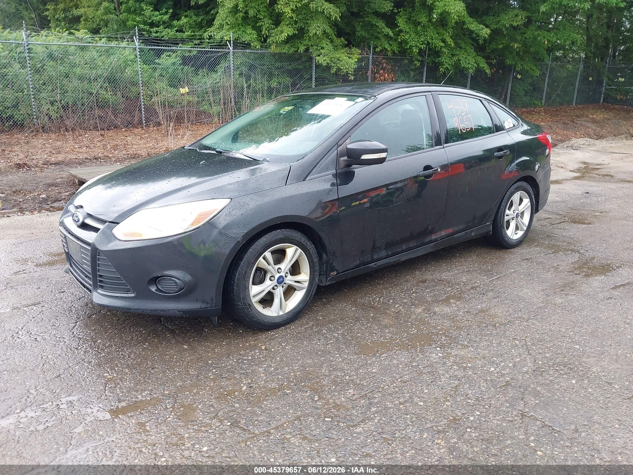 2014 Ford Focus Se Black vin: 1FADP3F2XEL415698