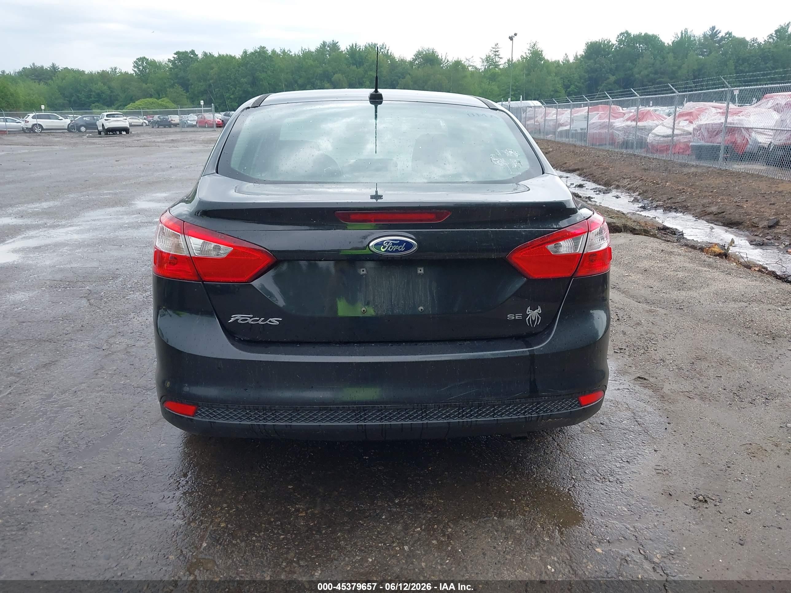2014 Ford Focus Se Black vin: 1FADP3F2XEL415698