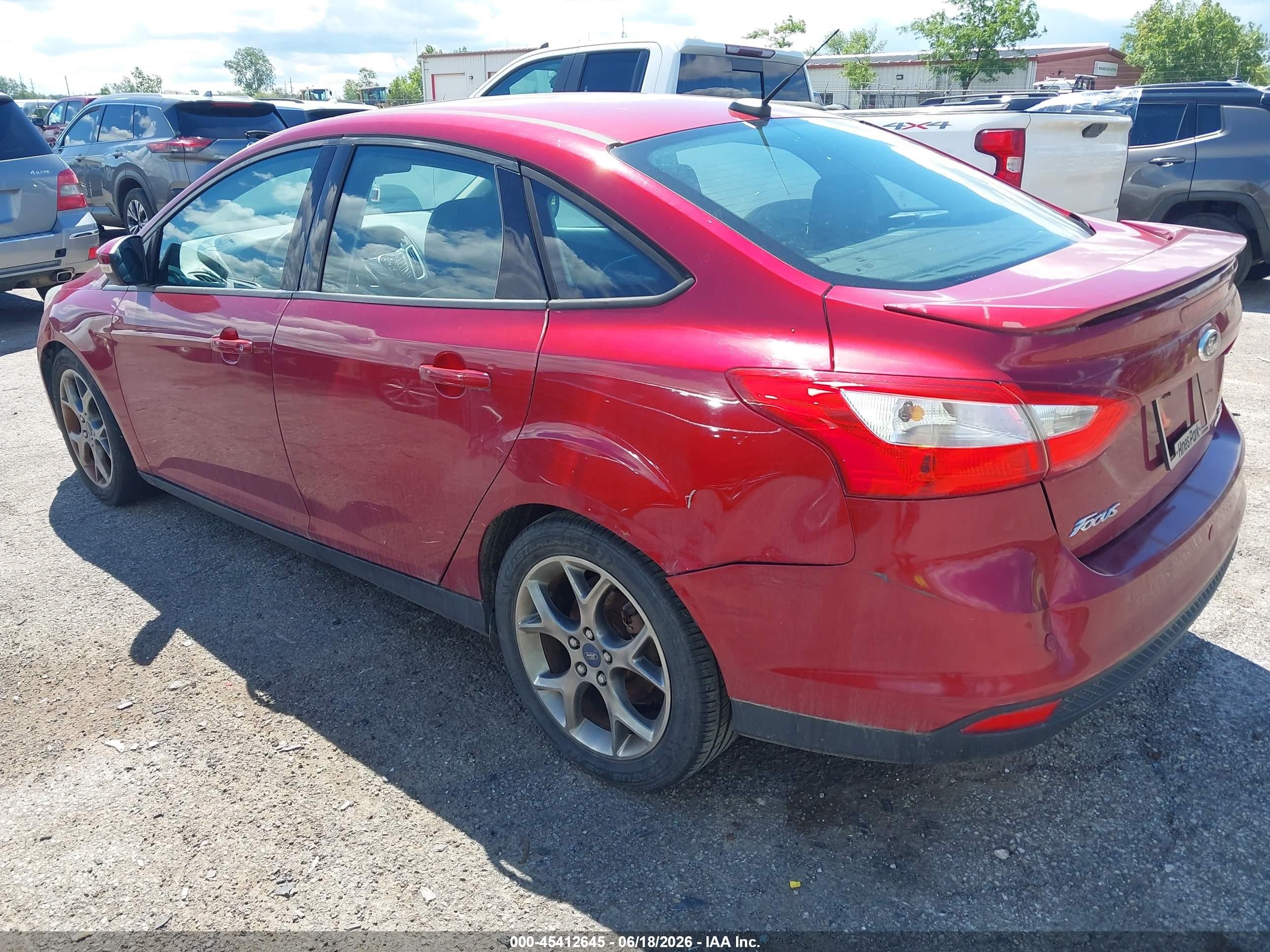 2014 Ford Focus Se Burgundy vin: 1FADP3F2XEL418844