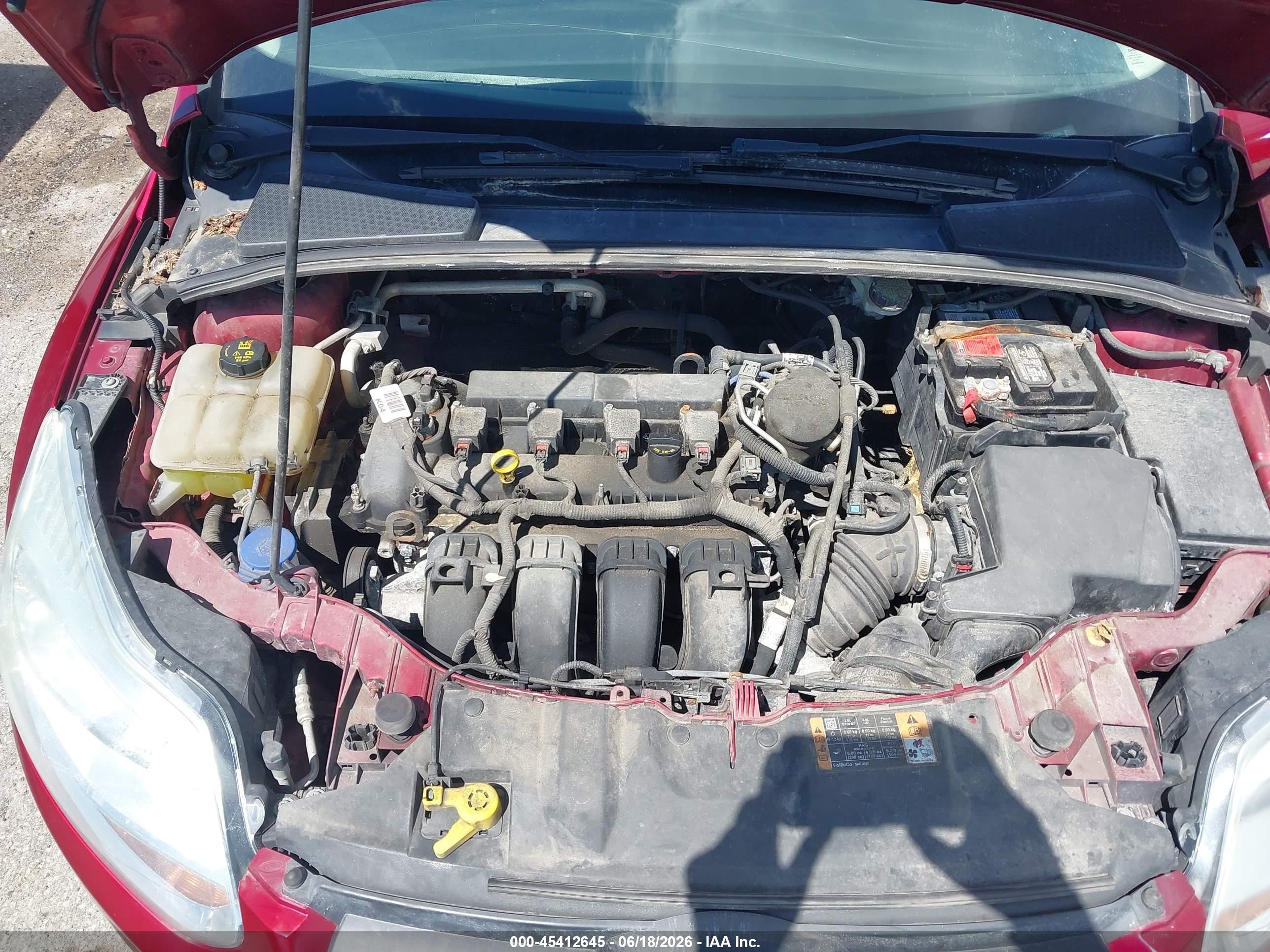 2014 Ford Focus Se Burgundy vin: 1FADP3F2XEL418844