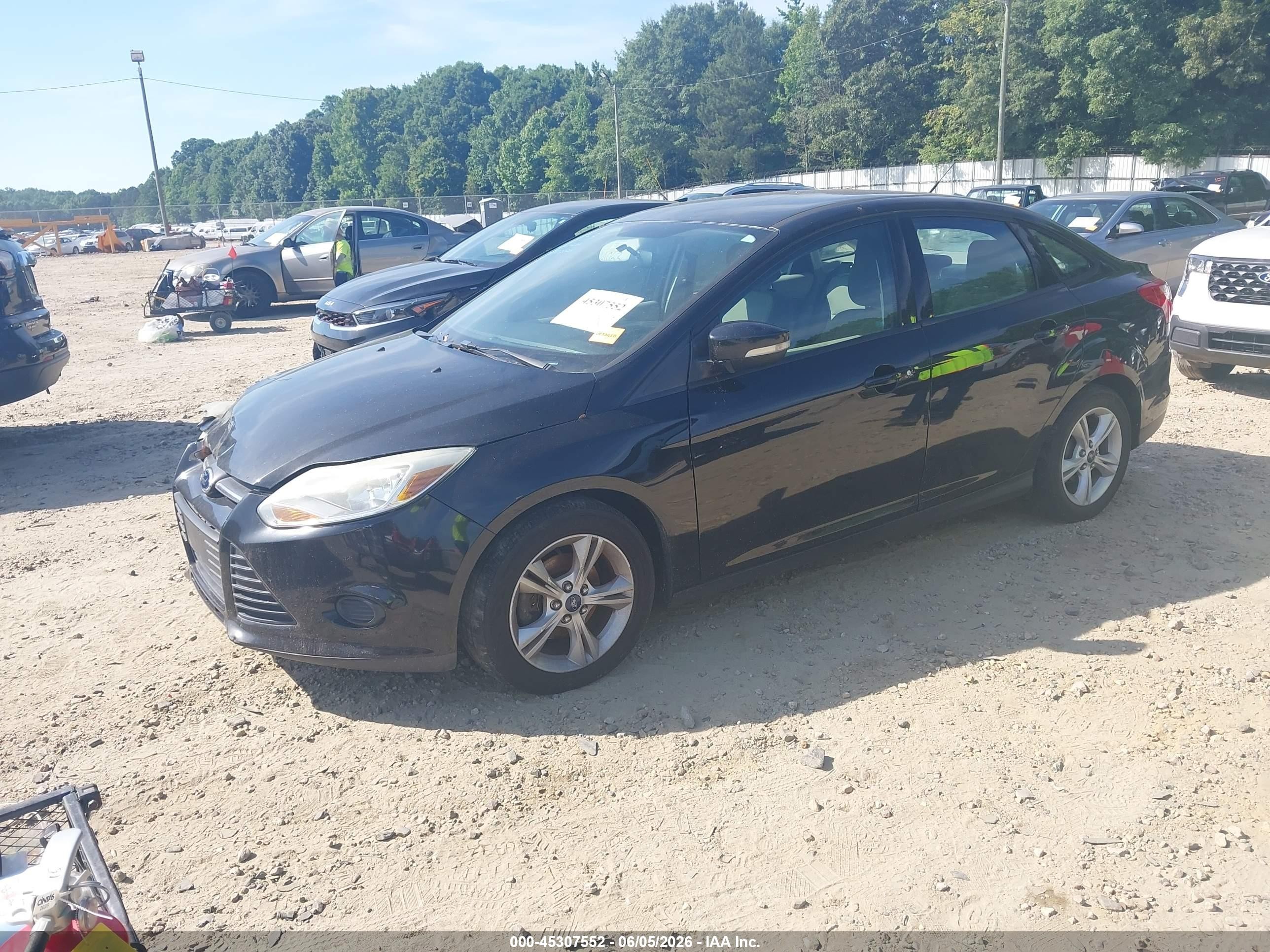 2014 Ford Focus Se Black vin: 1FADP3F2XEL425454