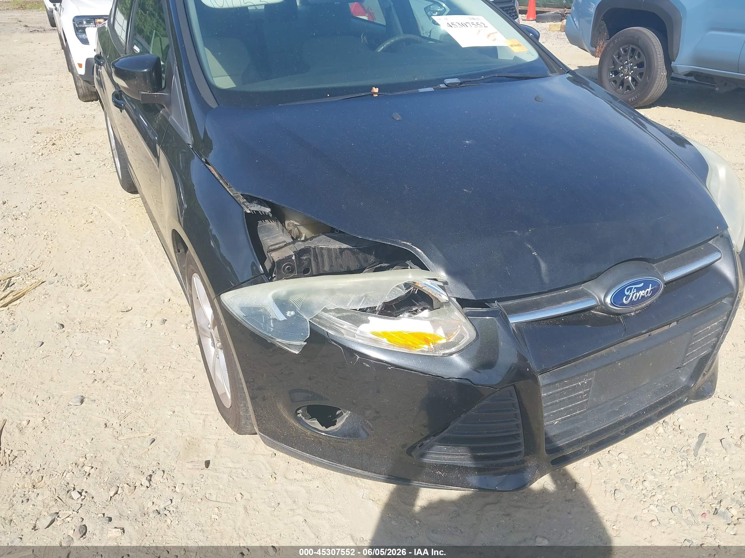 2014 Ford Focus Se Black vin: 1FADP3F2XEL425454