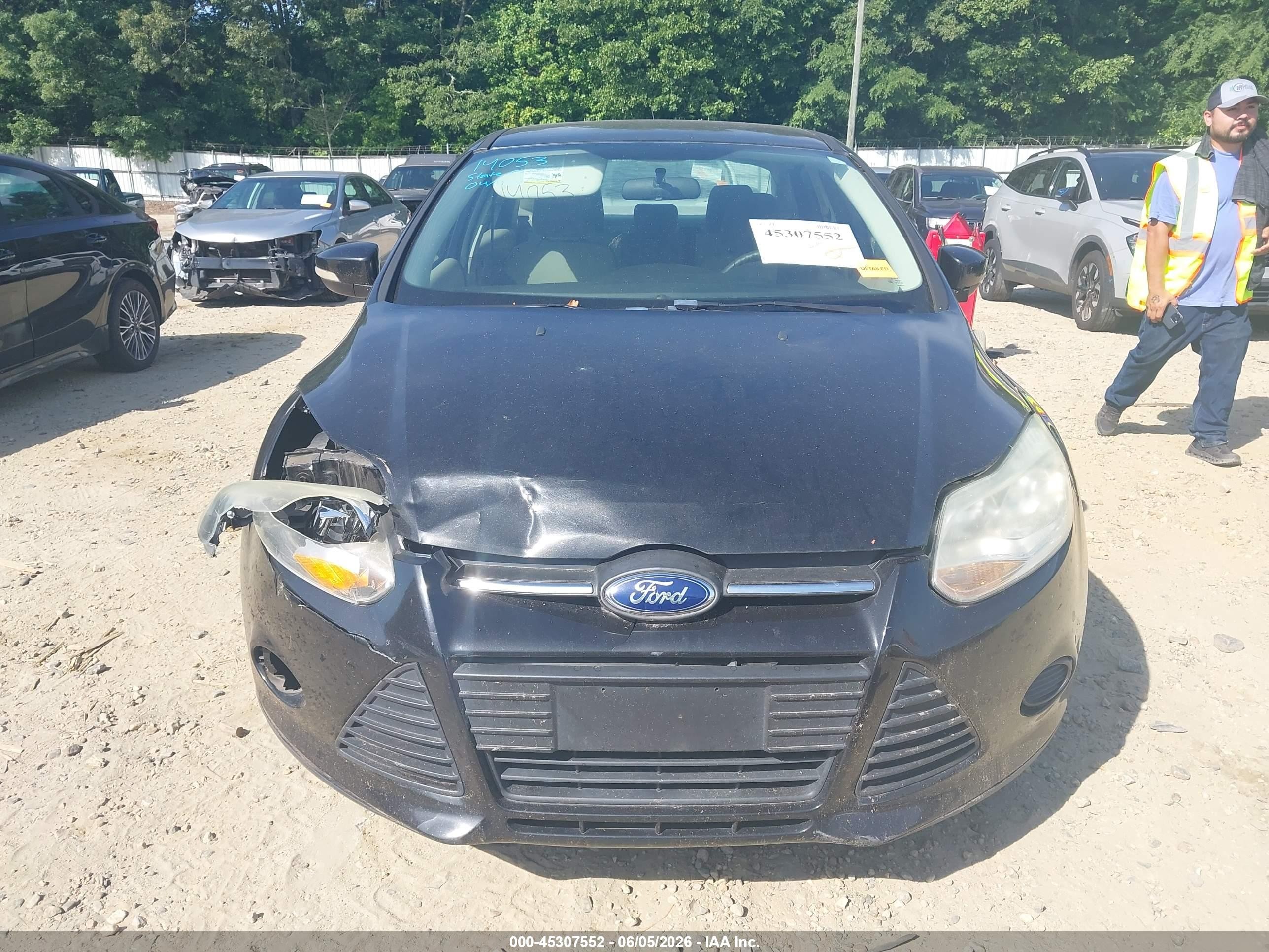 2014 Ford Focus Se Black vin: 1FADP3F2XEL425454