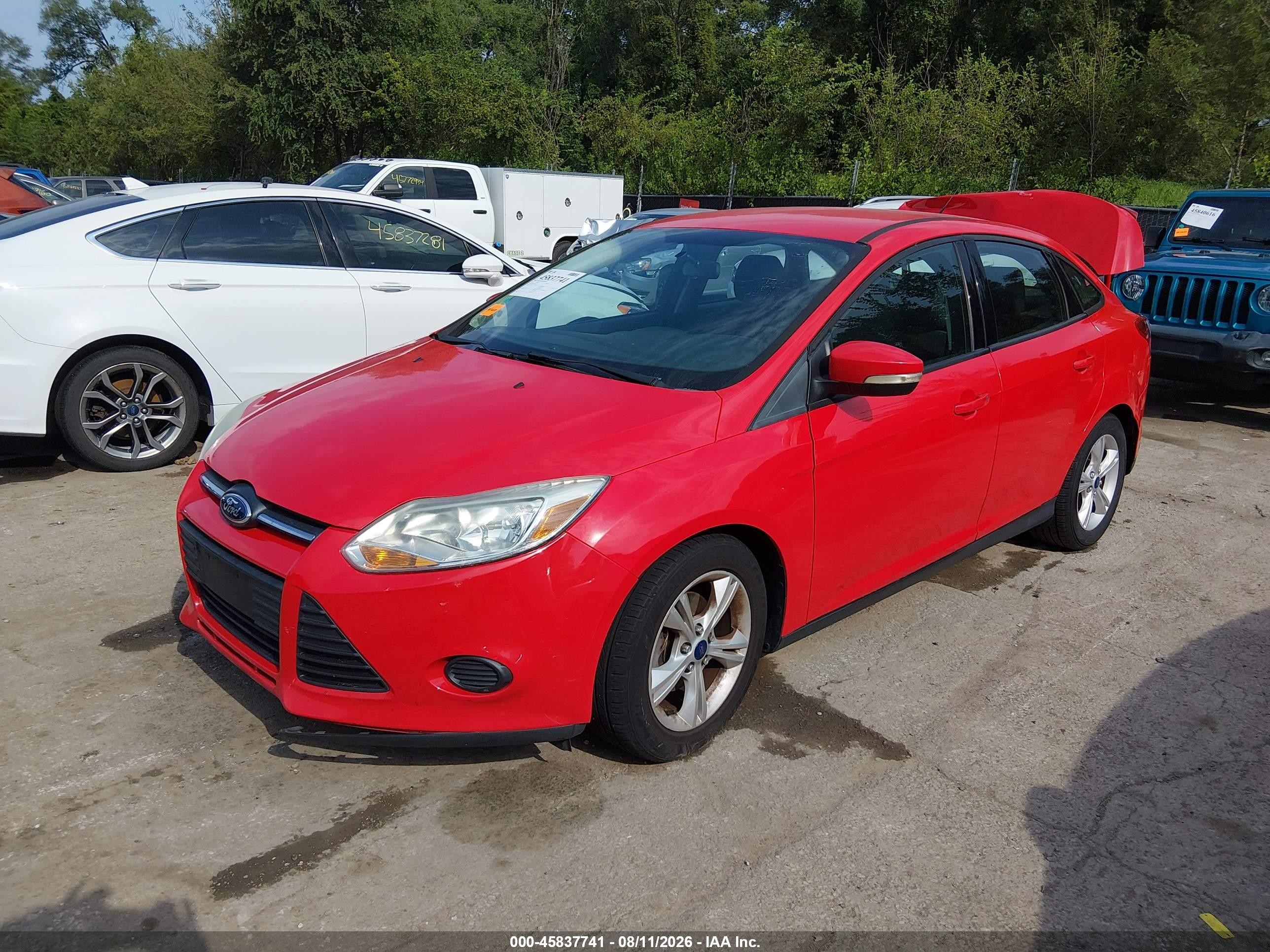 2014 Ford Focus Se Red vin: 1FADP3F2XEL428127