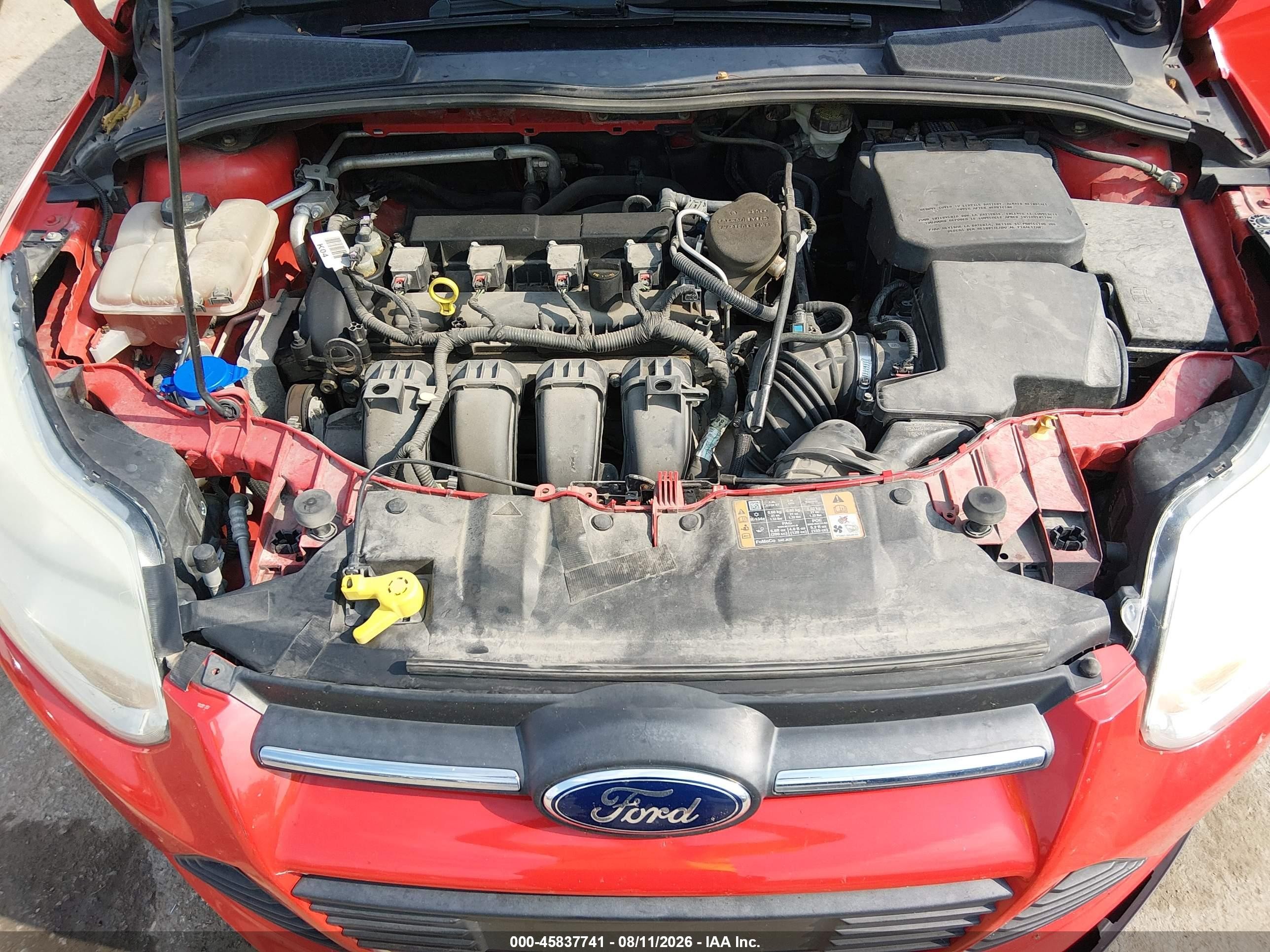 2014 Ford Focus Se Red vin: 1FADP3F2XEL428127