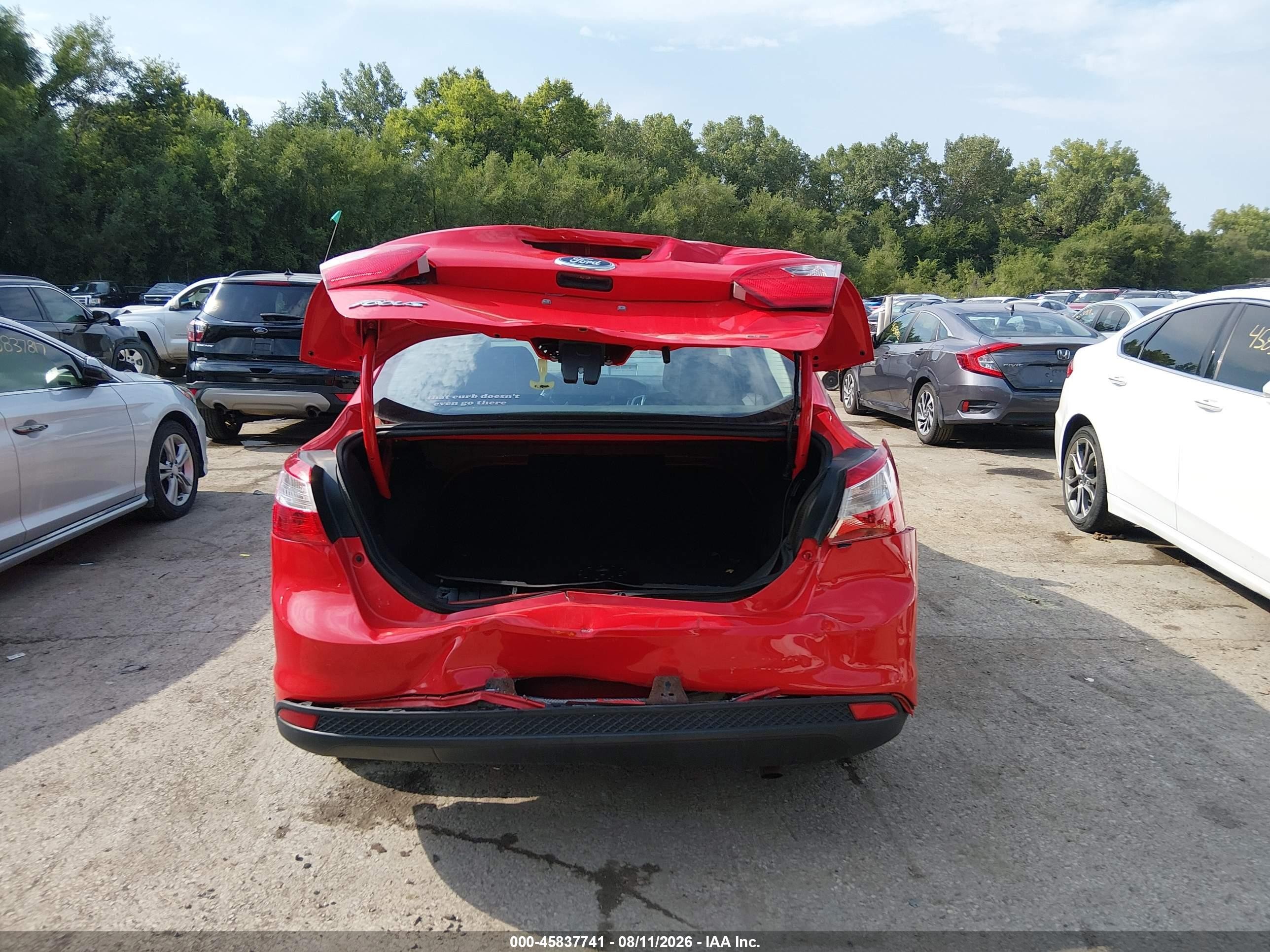 2014 Ford Focus Se Red vin: 1FADP3F2XEL428127