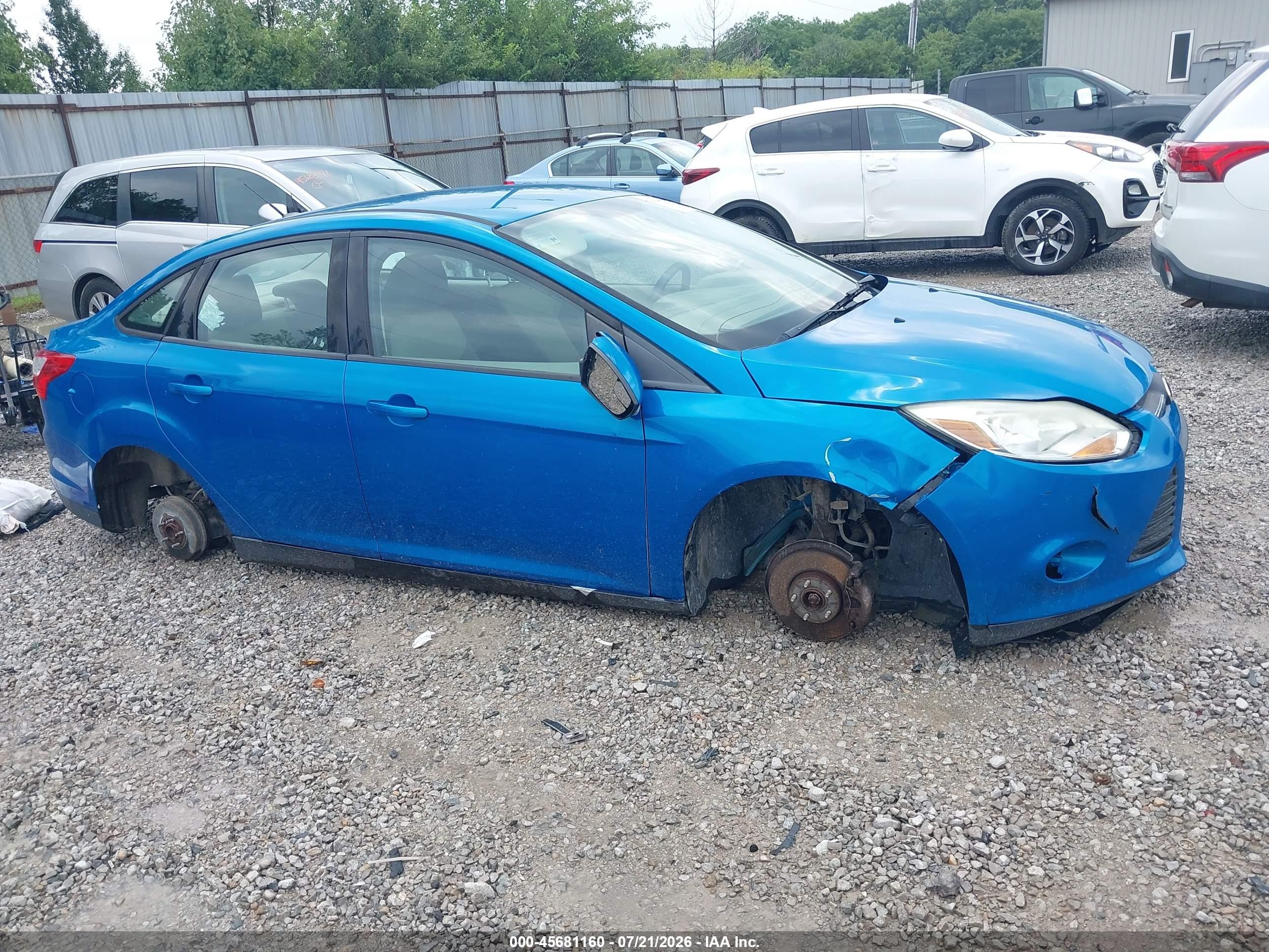 2014 Ford Focus Se Blue vin: 1FADP3F2XEL428645