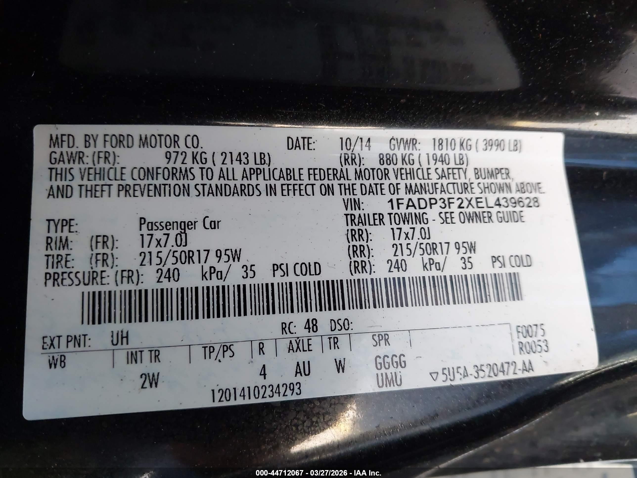2014 Ford Focus Se Black vin: 1FADP3F2XEL439628