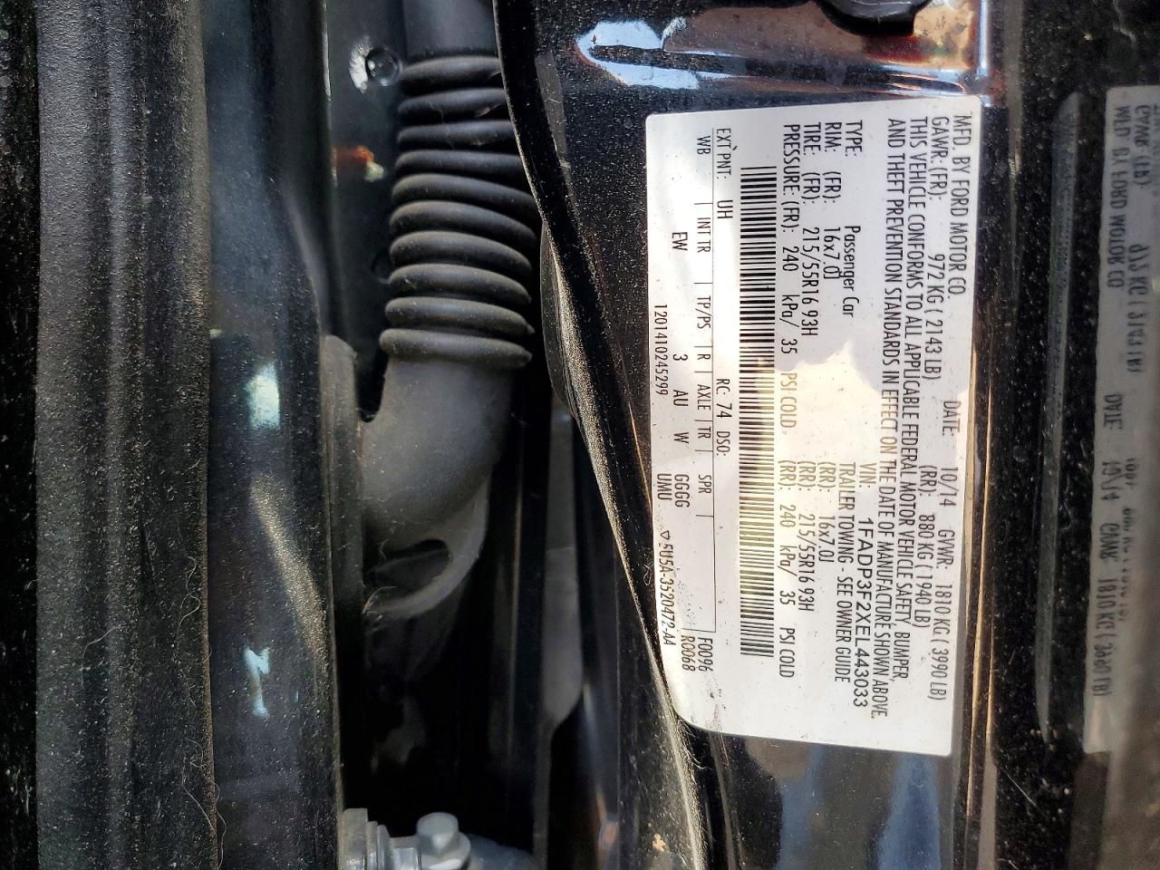 2014 Ford Focus Se Black vin: 1FADP3F2XEL443033