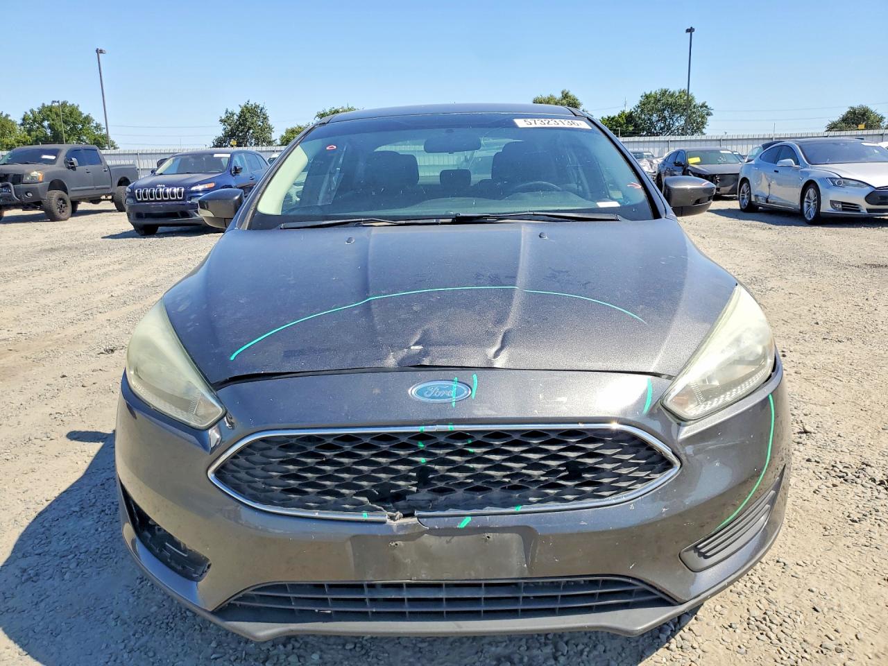 2015 Ford Focus Se Gray vin: 1FADP3F2XFL207029
