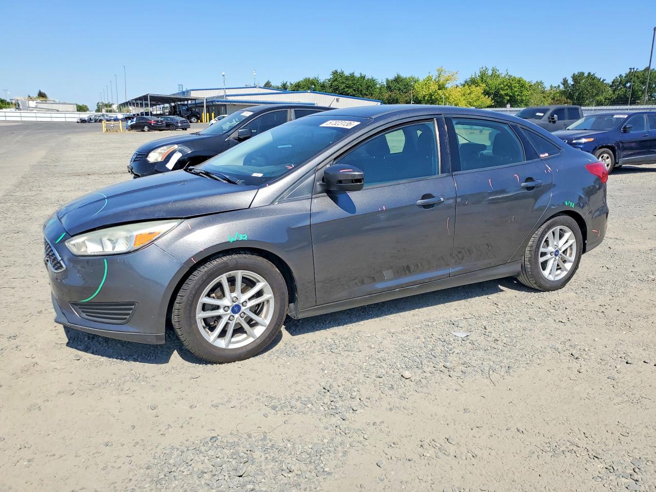 2015 Ford Focus Se Gray vin: 1FADP3F2XFL207029