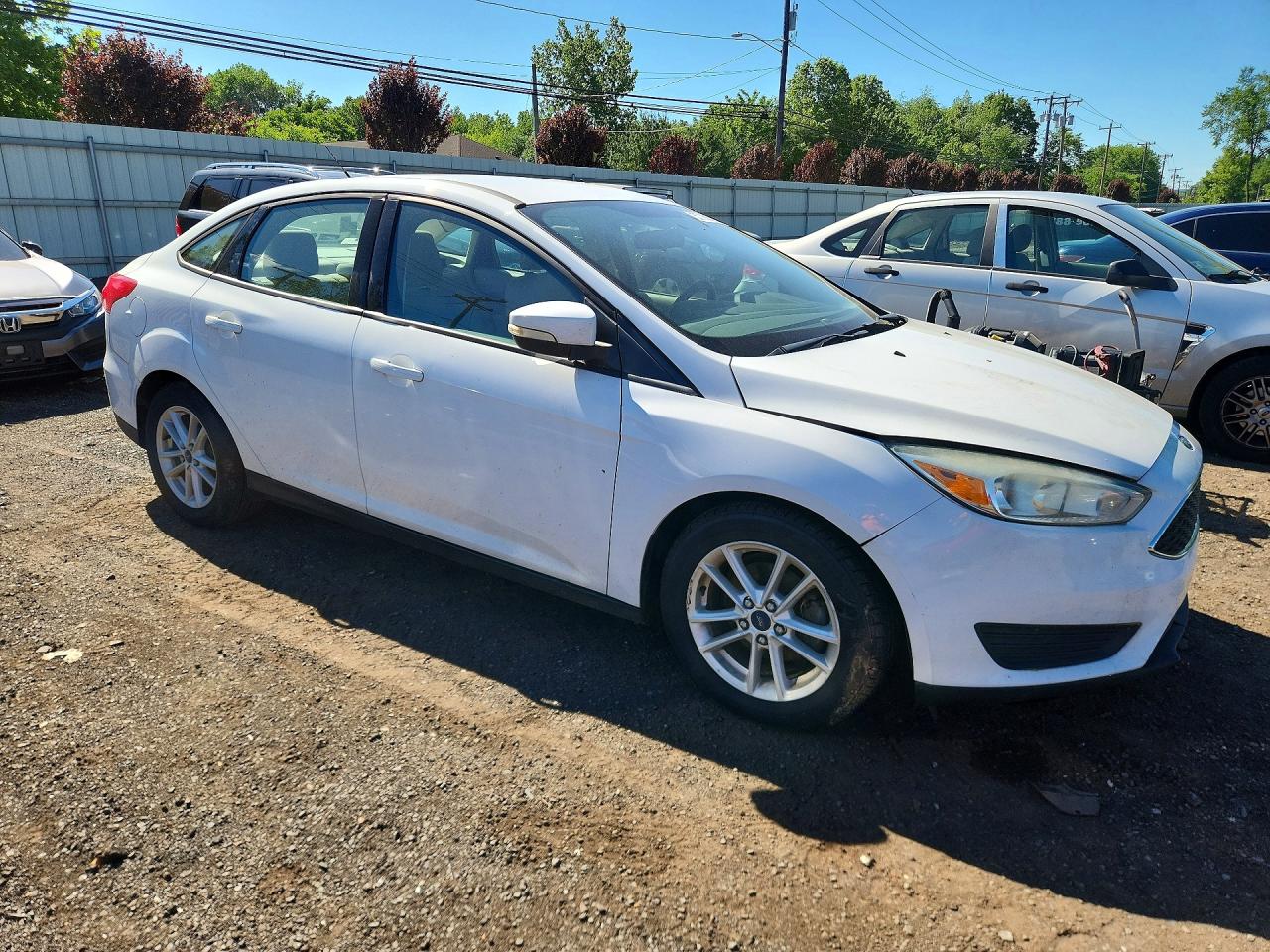 2015 Ford Focus Se White vin: 1FADP3F2XFL263276