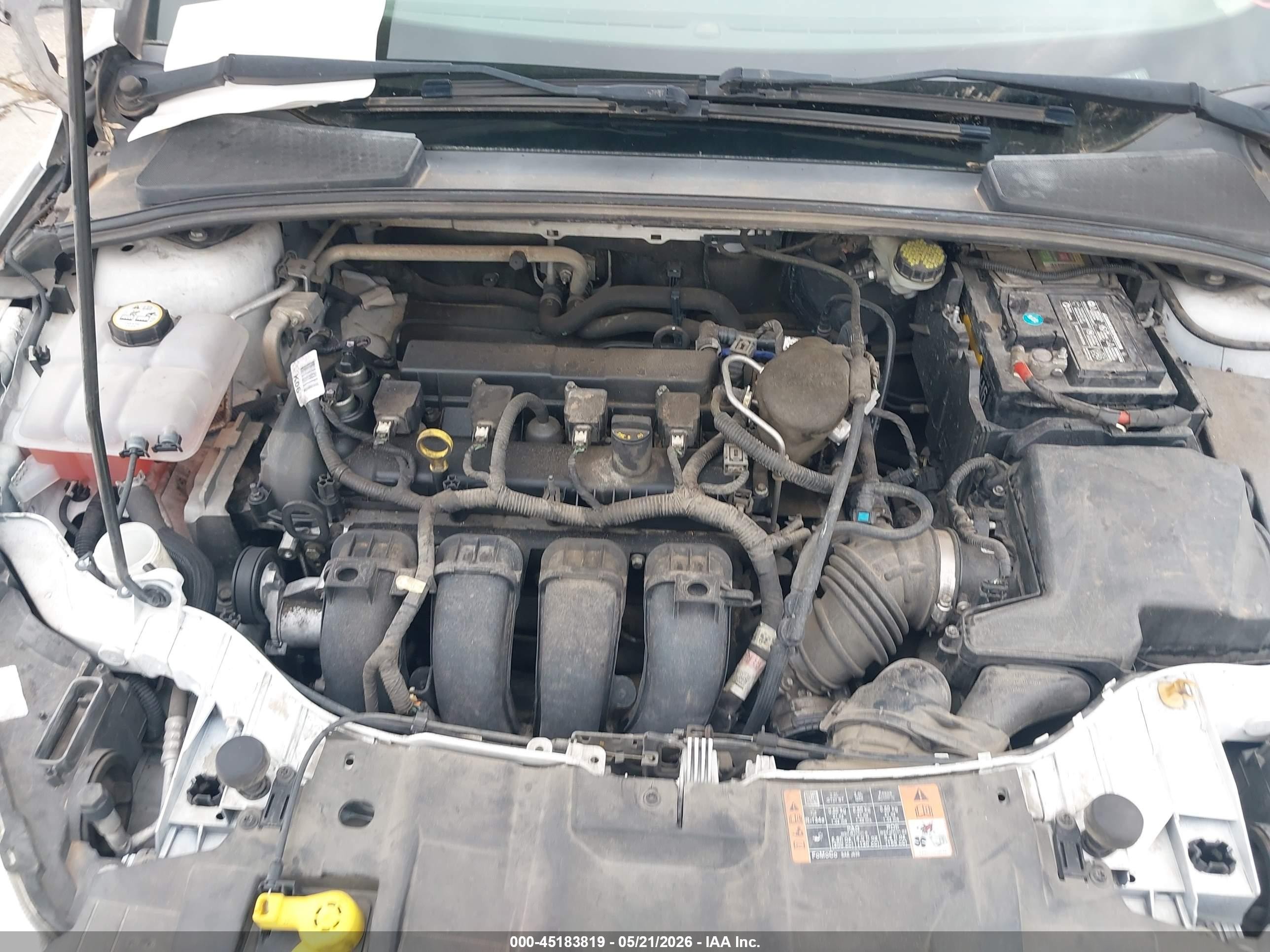 2015 Ford Focus Se White vin: 1FADP3F2XFL293362