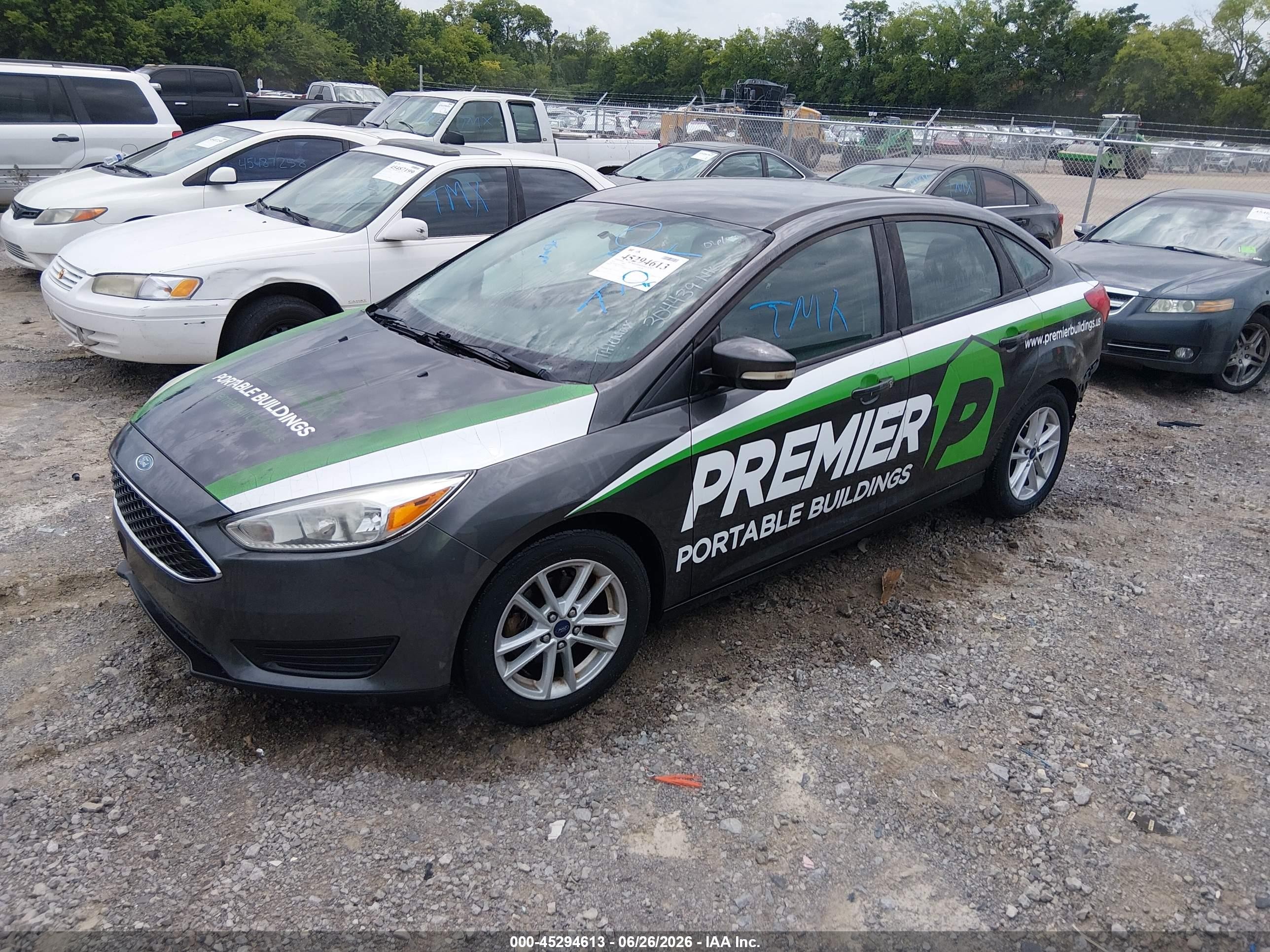 2015 Ford Focus Se Gray vin: 1FADP3F2XFL304439