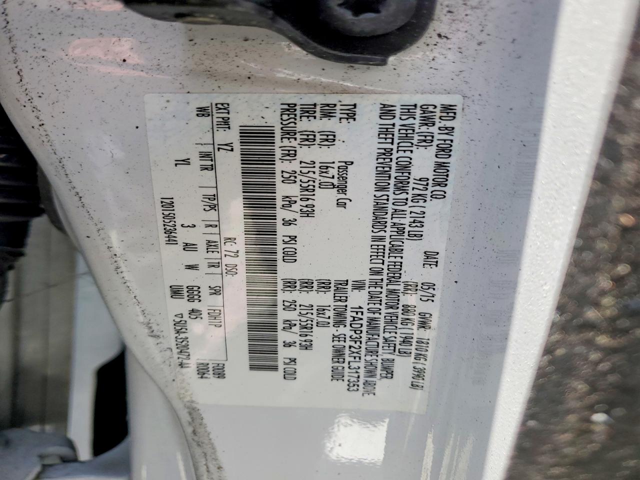 2015 Ford Focus Se Белый vin: 1FADP3F2XFL317353