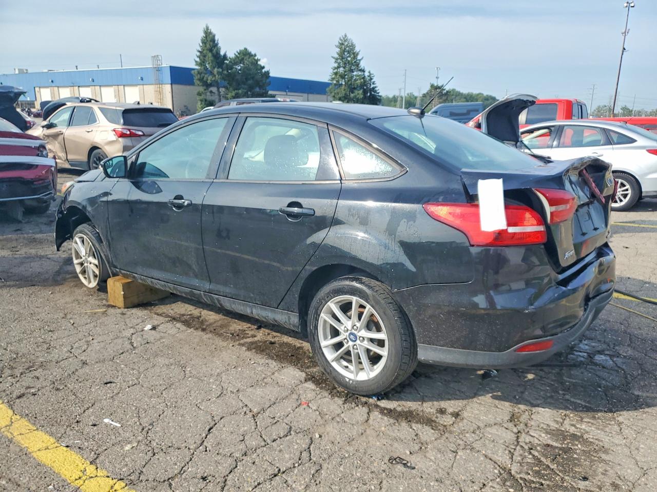 2015 Ford Focus Se Black vin: 1FADP3F2XFL325775