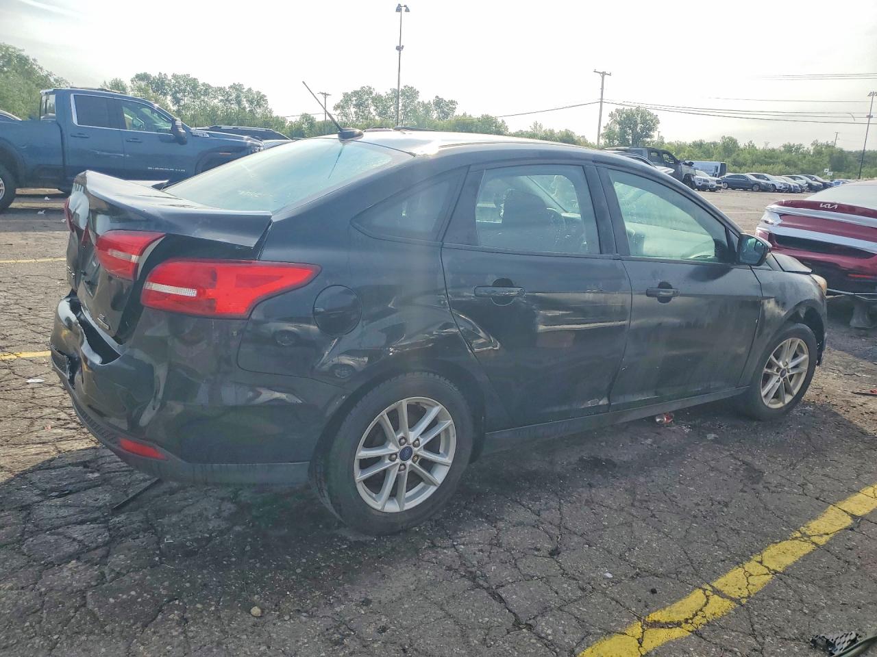 2015 Ford Focus Se Black vin: 1FADP3F2XFL325775