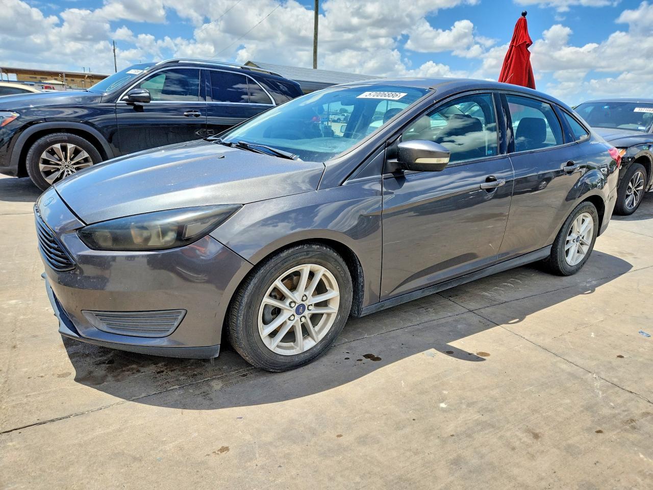 2015 Ford Focus Se Gray vin: 1FADP3F2XFL342267