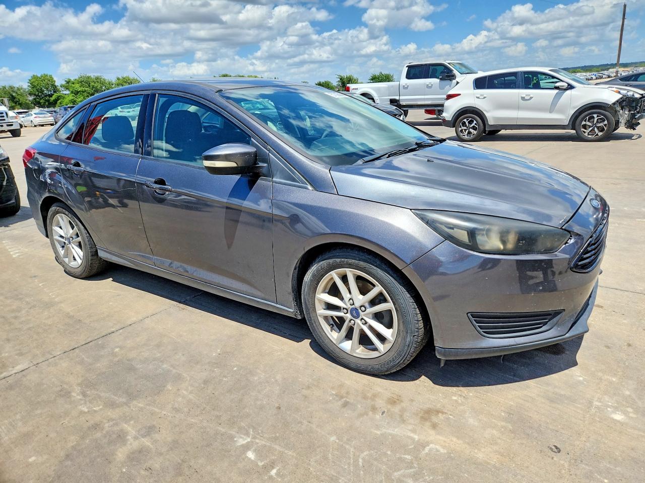 2015 Ford Focus Se Gray vin: 1FADP3F2XFL342267