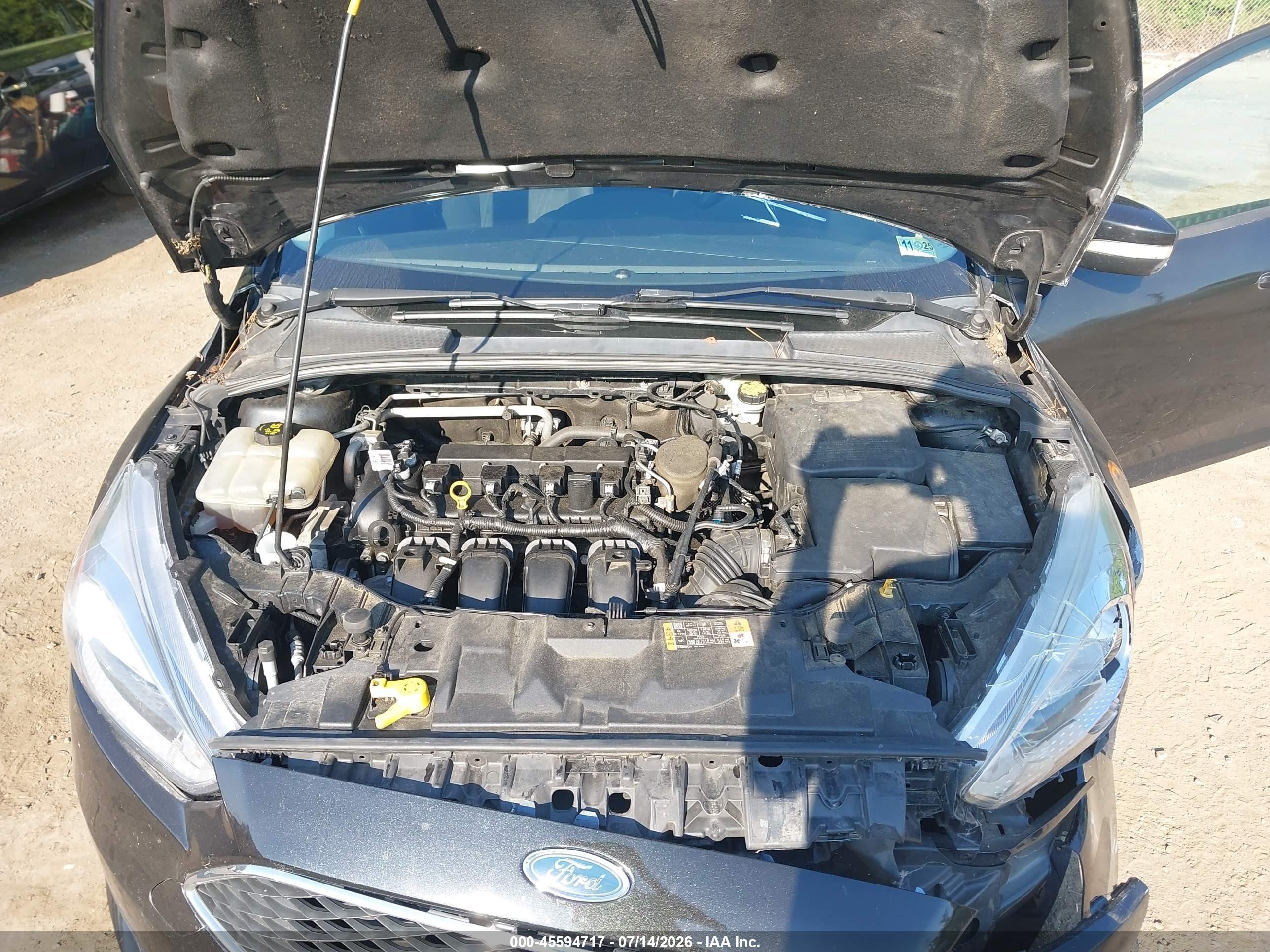 2015 Ford Focus Se Black vin: 1FADP3F2XFL365094