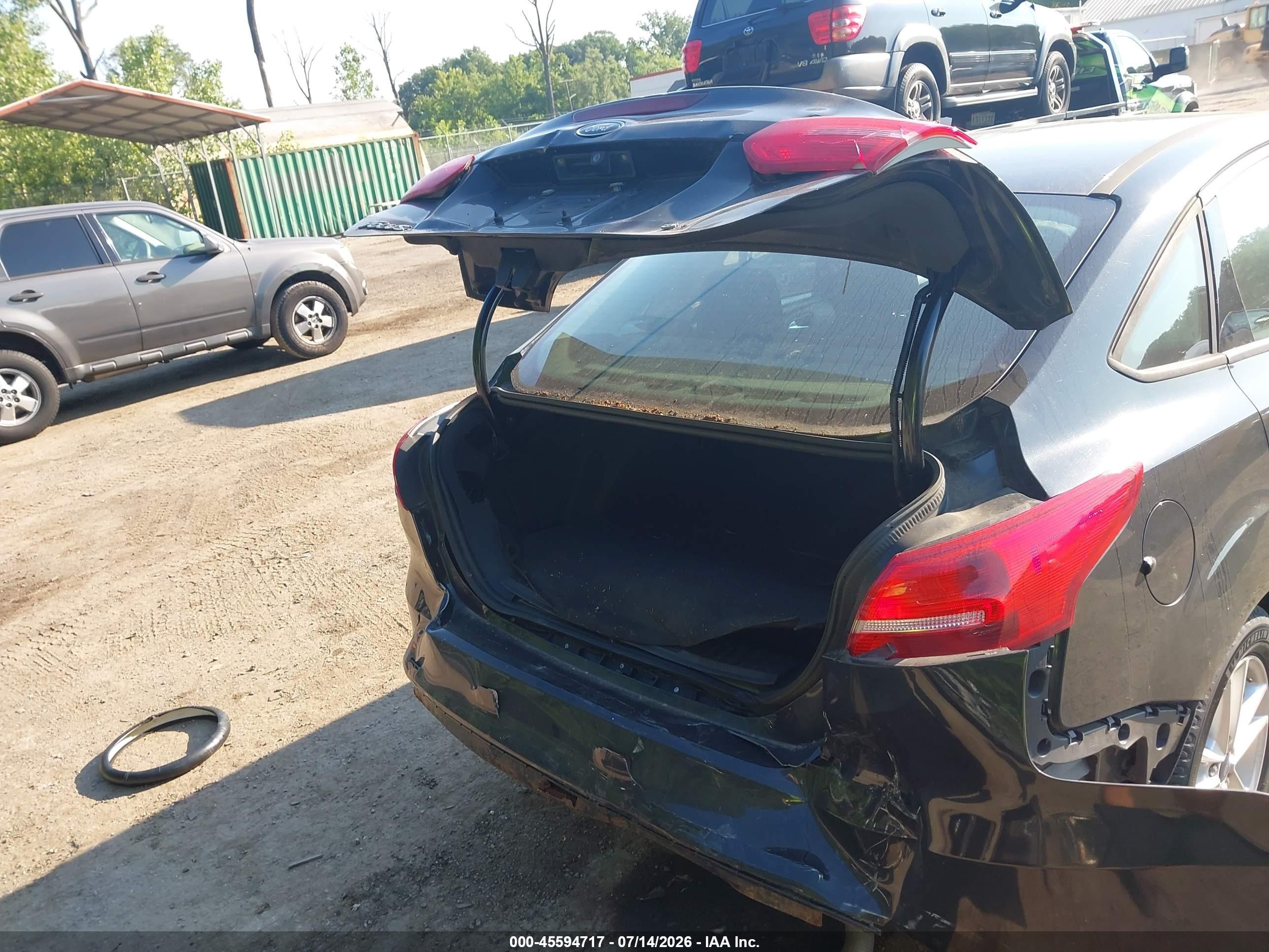2015 Ford Focus Se Black vin: 1FADP3F2XFL365094