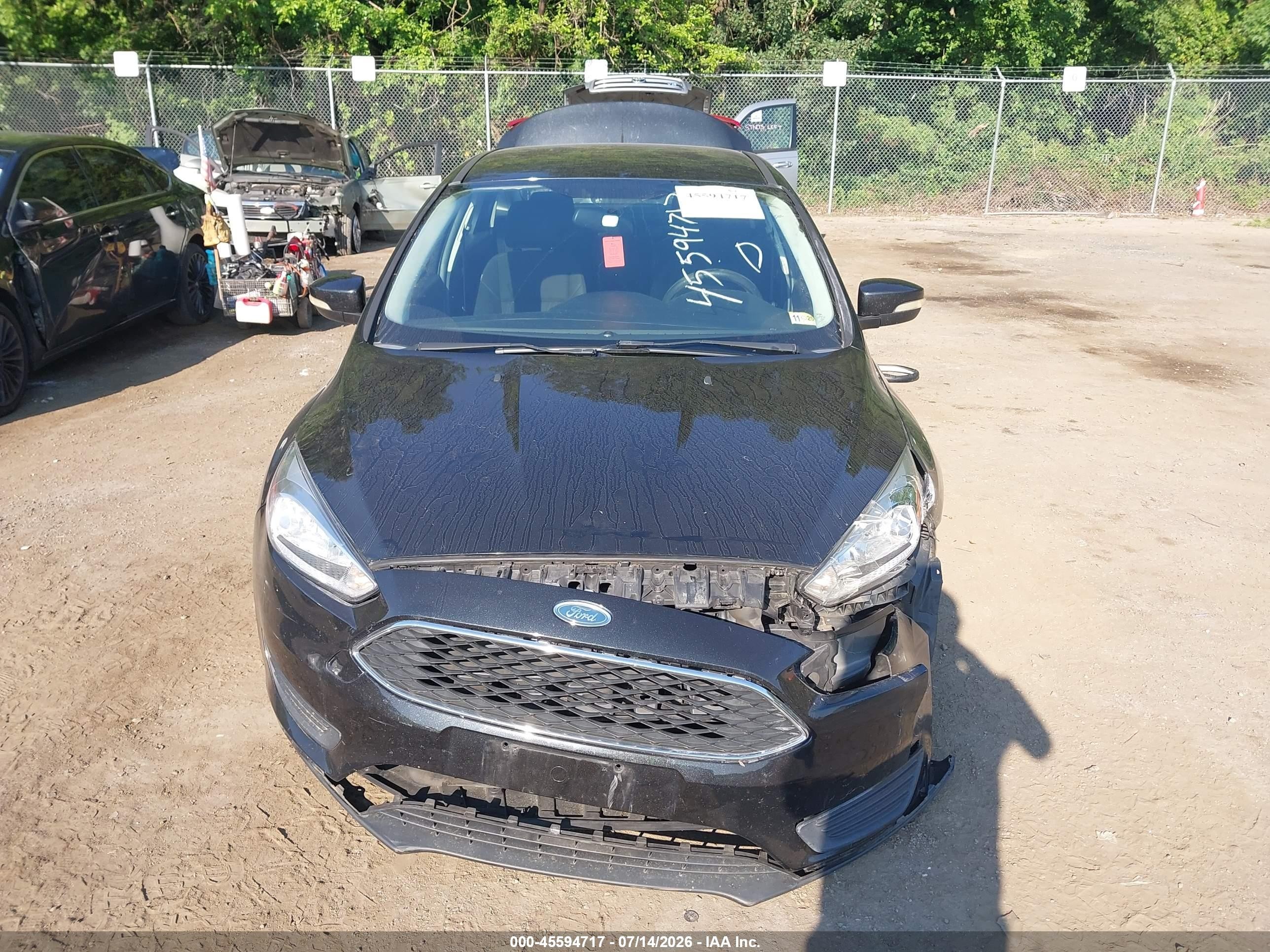 2015 Ford Focus Se Black vin: 1FADP3F2XFL365094