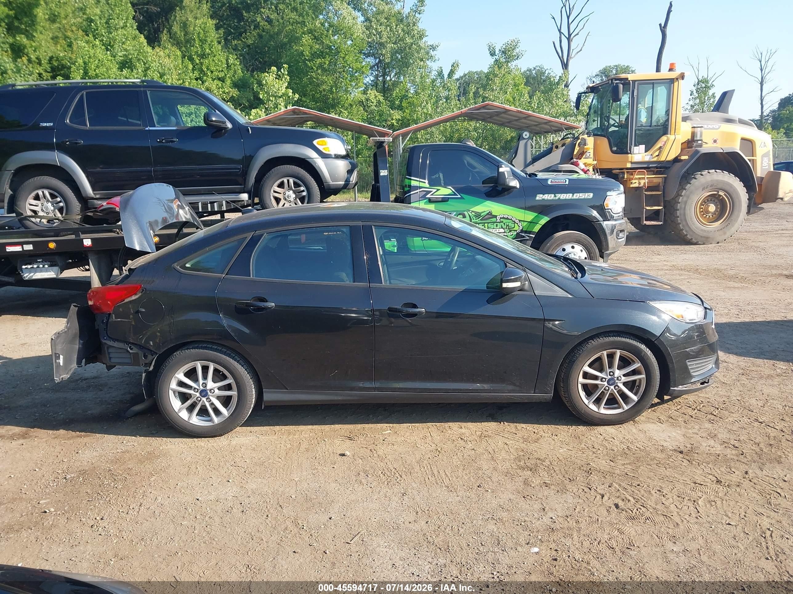 2015 Ford Focus Se Black vin: 1FADP3F2XFL365094