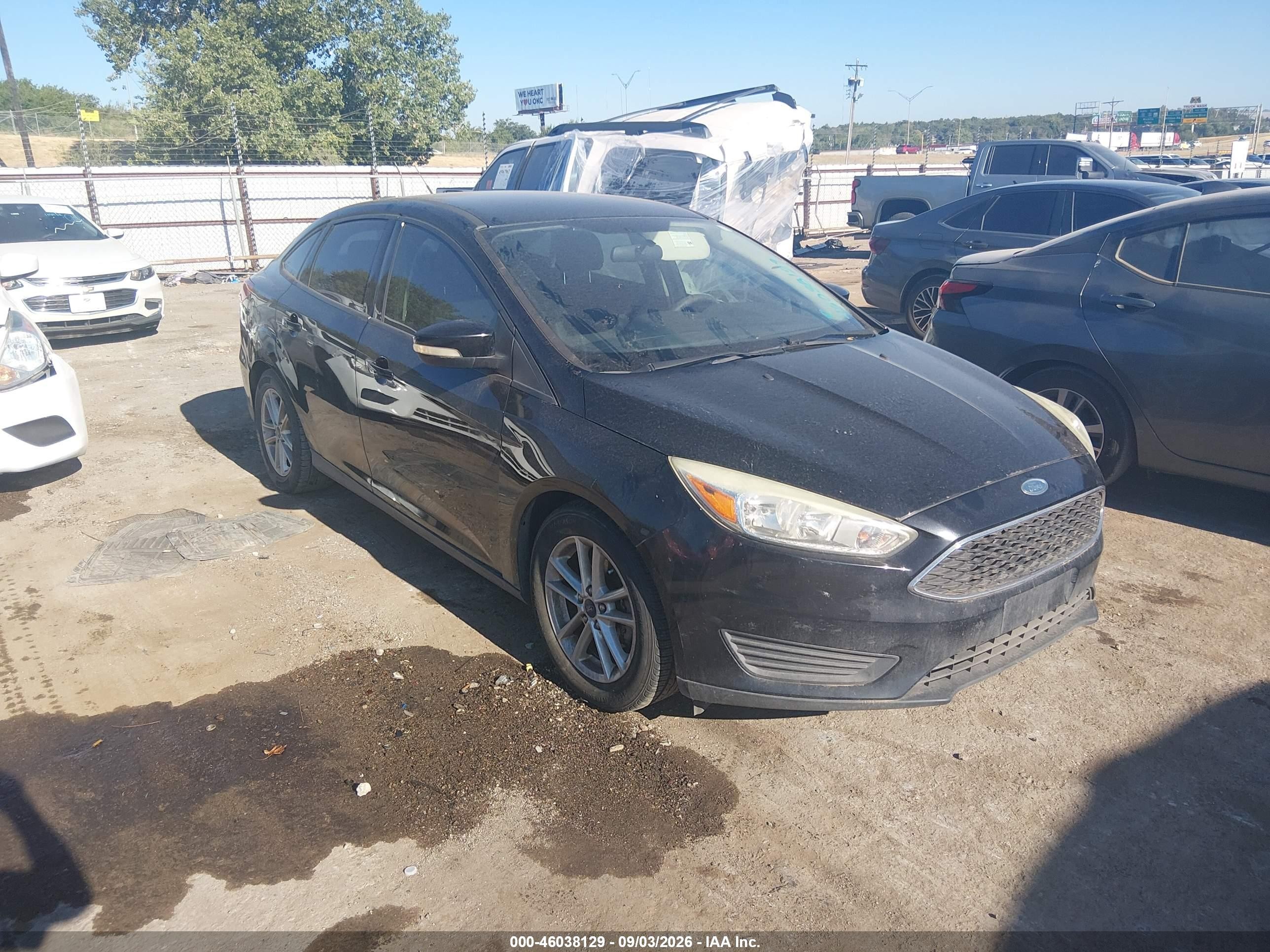 2016 Ford Focus Se Black vin: 1FADP3F2XGL300733