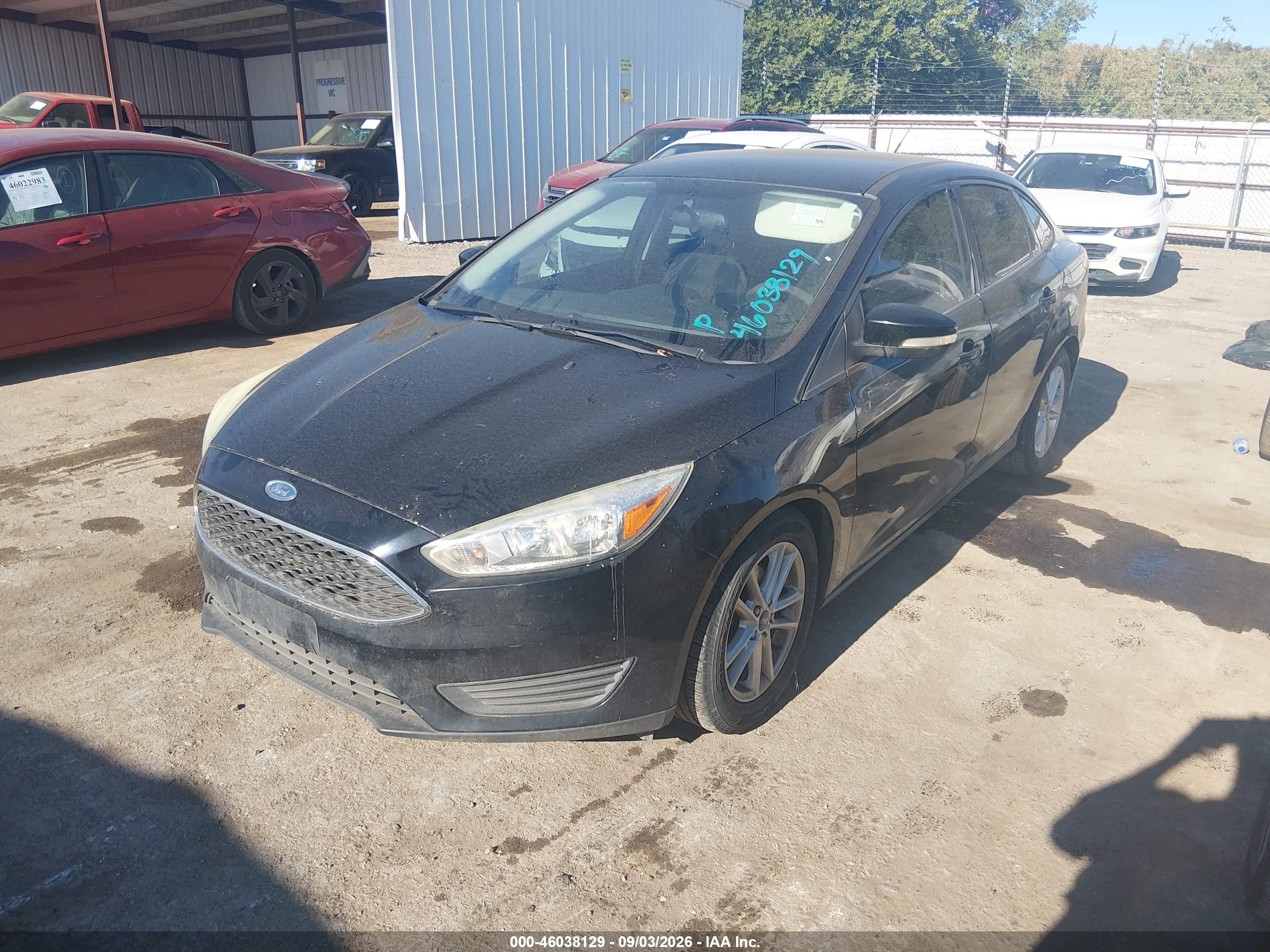 2016 Ford Focus Se Black vin: 1FADP3F2XGL300733