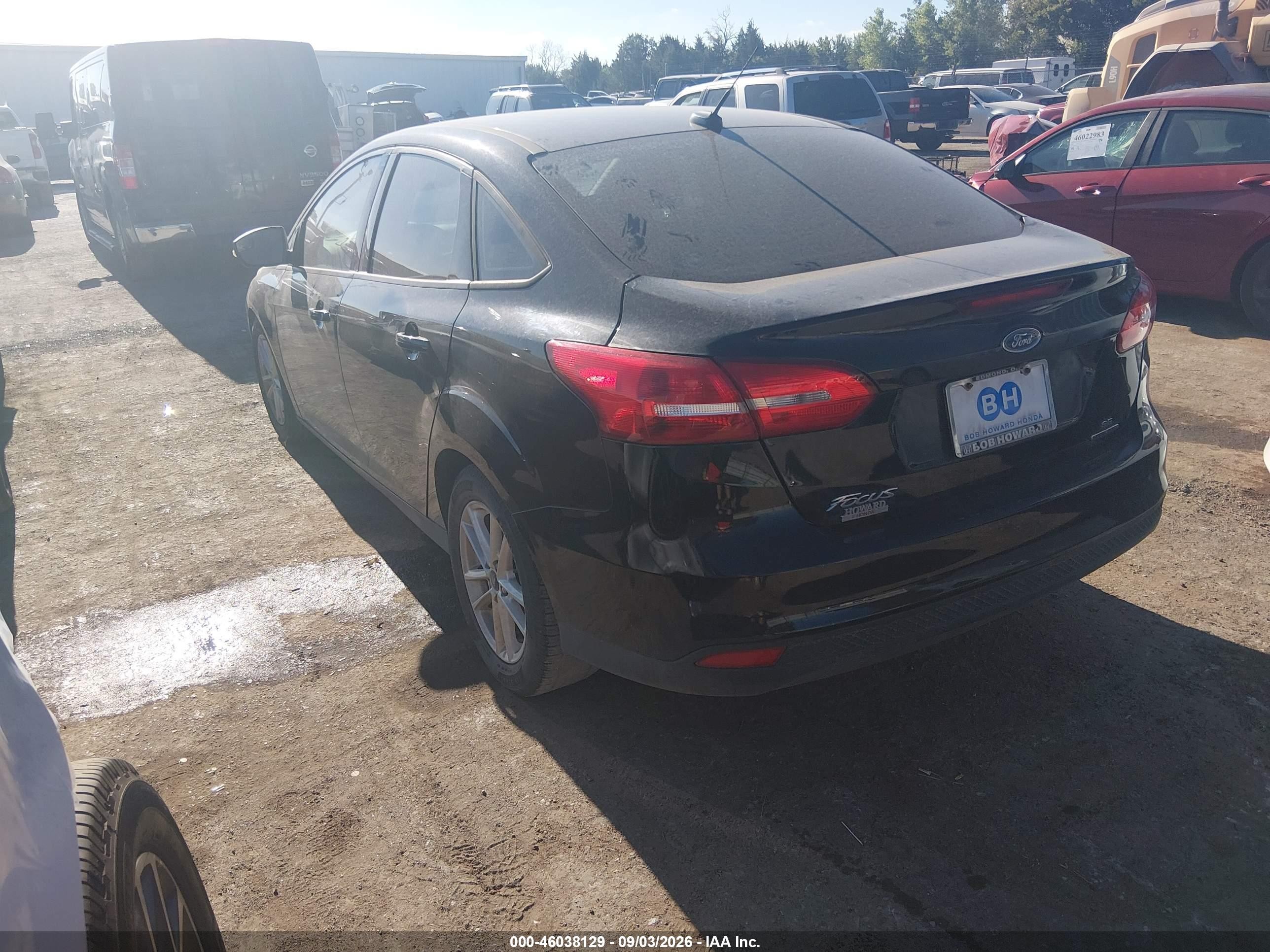2016 Ford Focus Se Black vin: 1FADP3F2XGL300733
