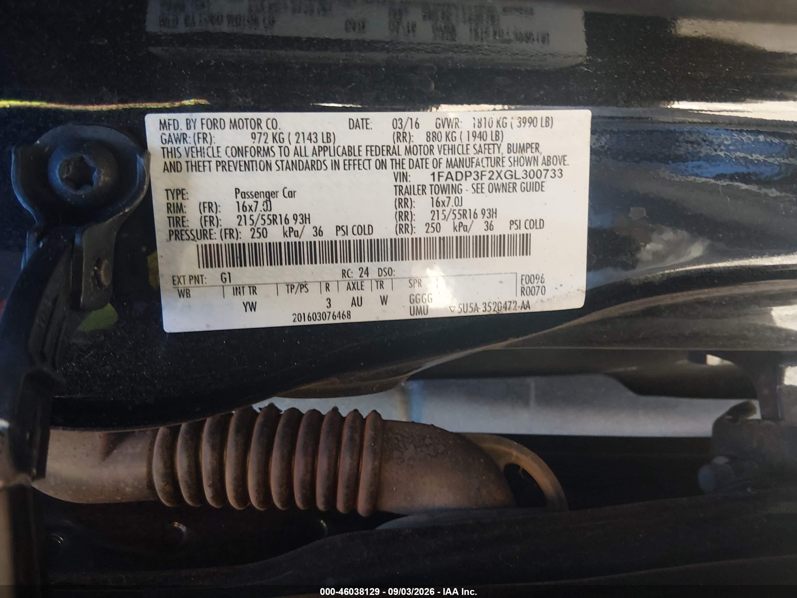 2016 Ford Focus Se Black vin: 1FADP3F2XGL300733