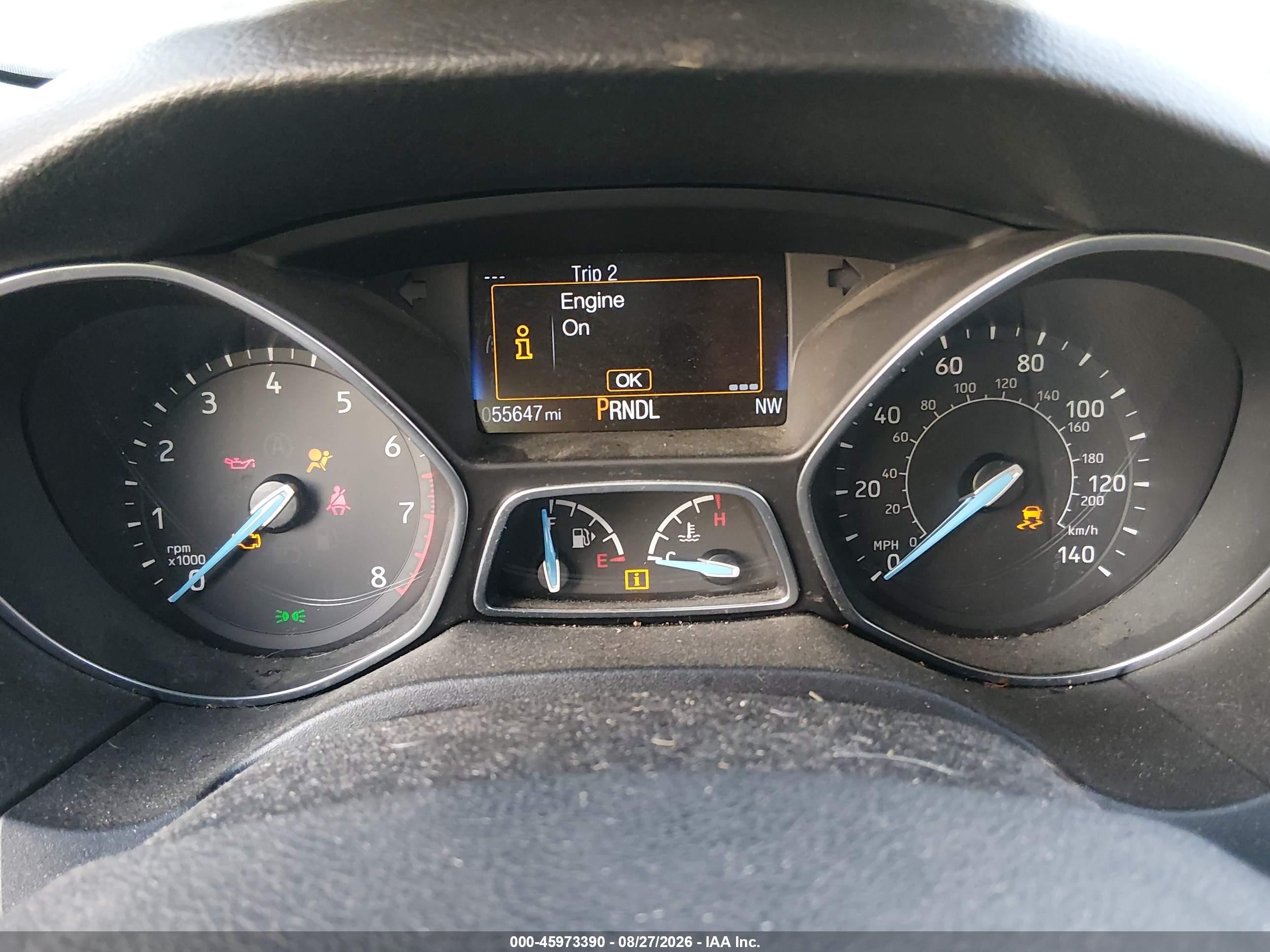 2017 Ford Focus Se Gray vin: 1FADP3F2XHL266052