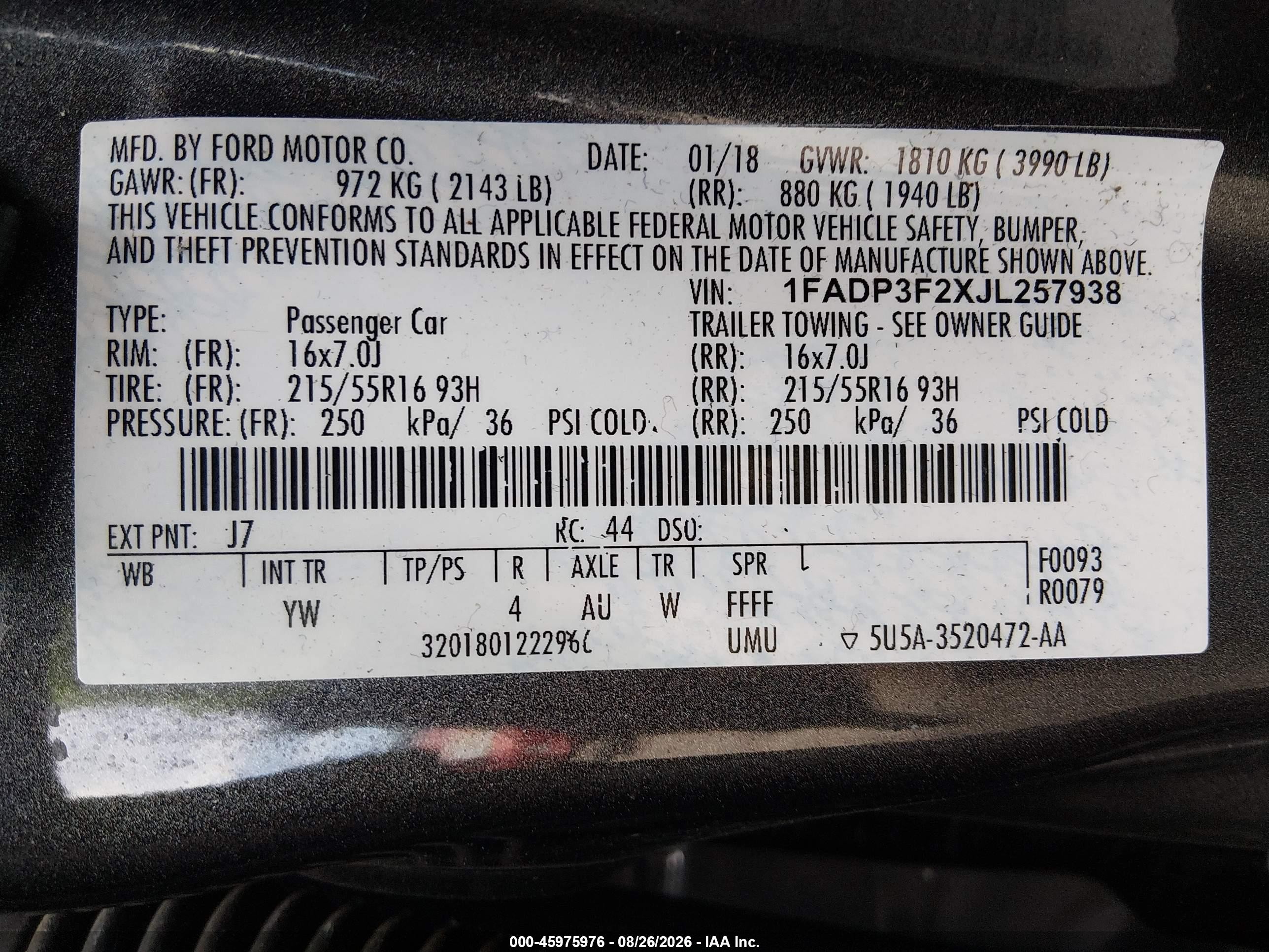 2018 Ford Focus Se Серый vin: 1FADP3F2XJL257938