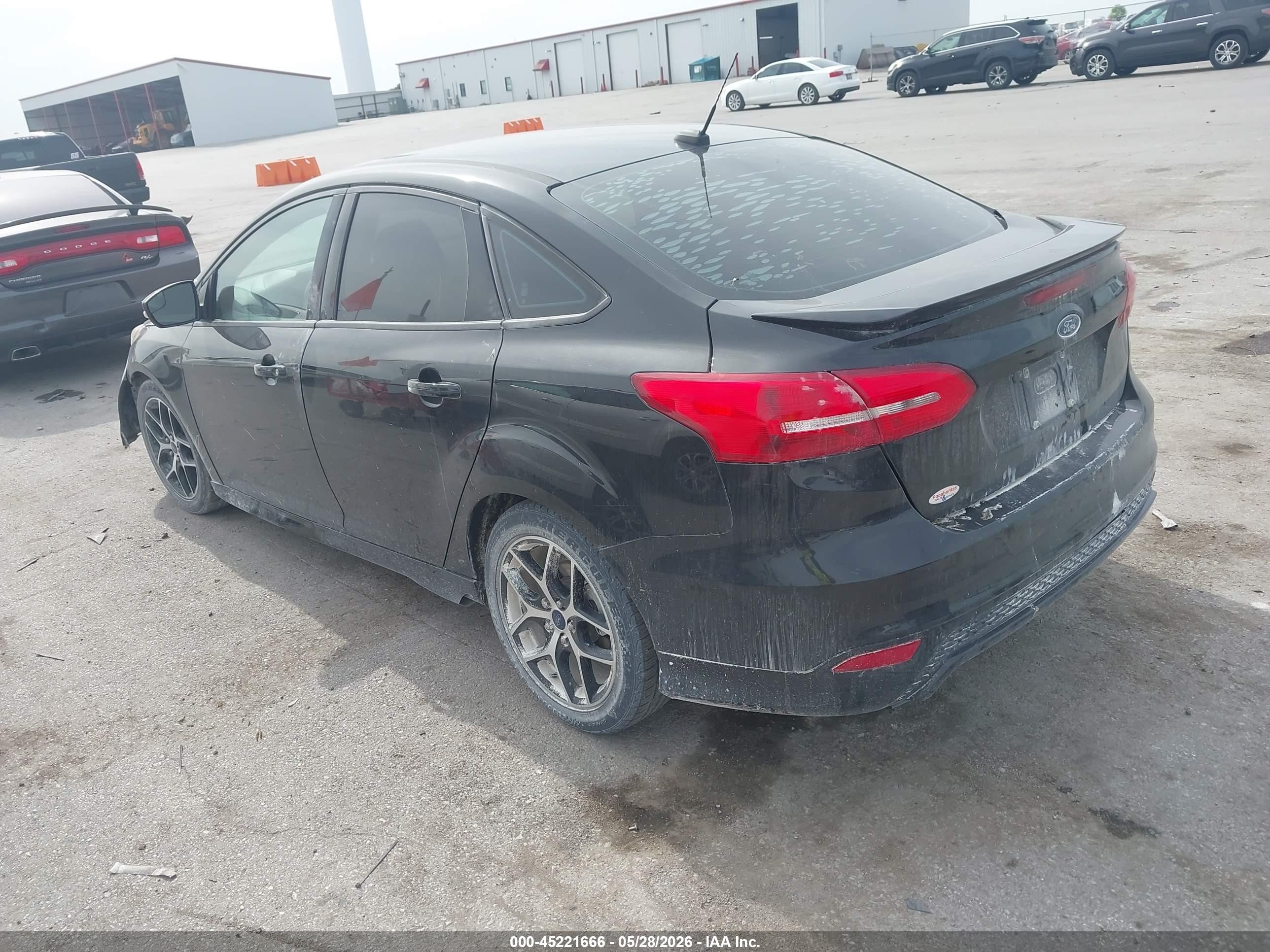 2015 Ford Focus Se Black vin: 1FADP3FE0FL378334