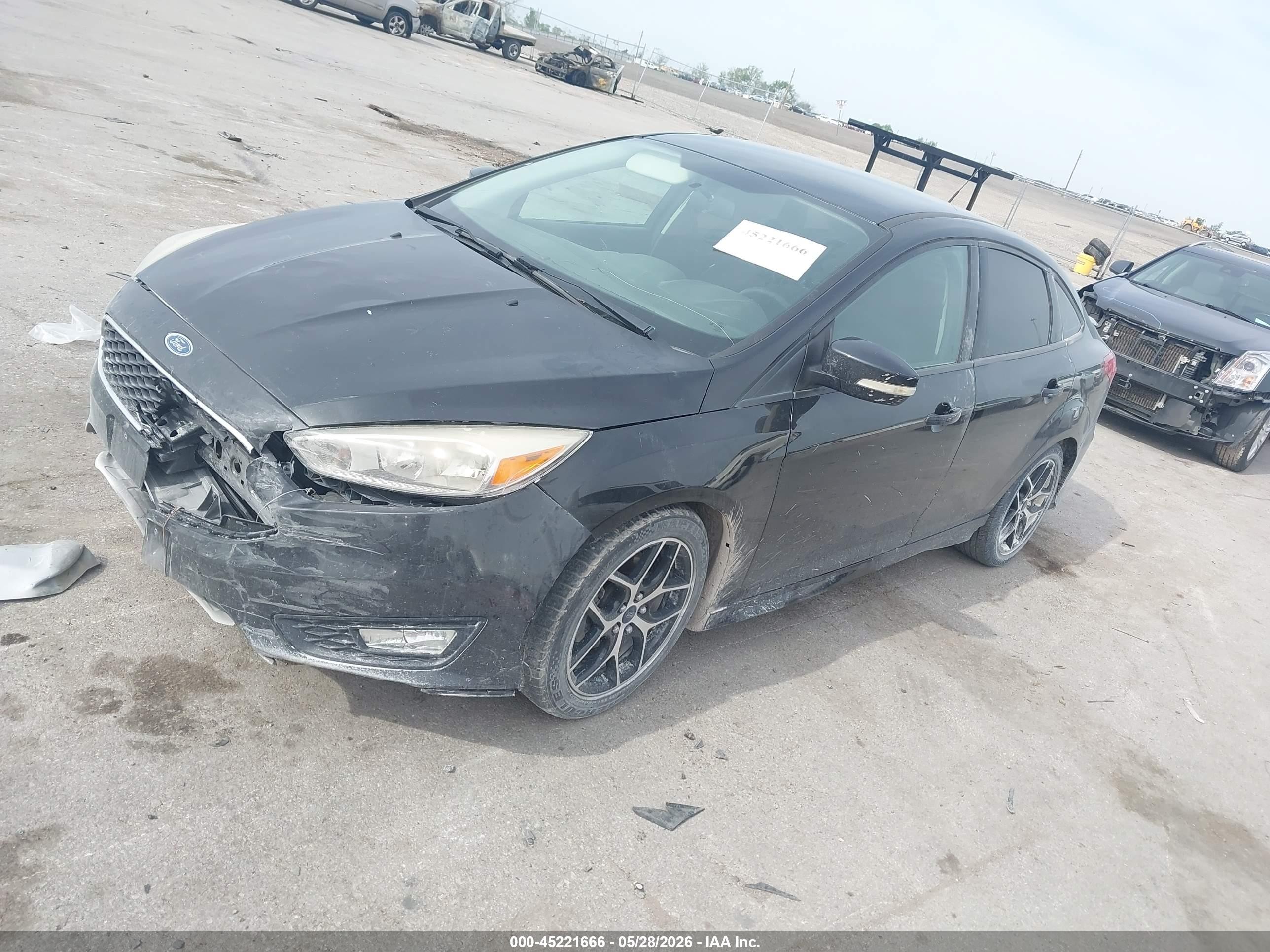 2015 Ford Focus Se Black vin: 1FADP3FE0FL378334