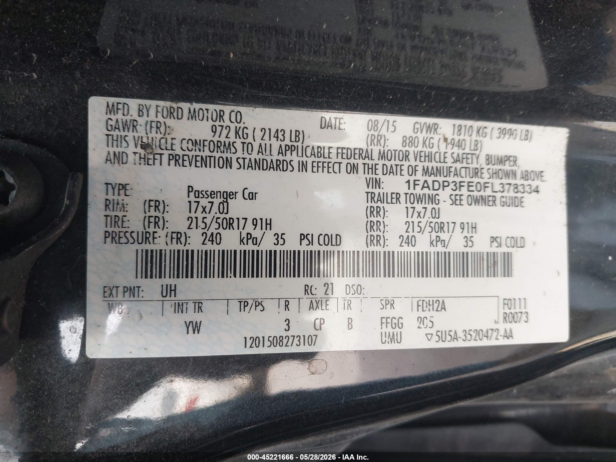 2015 Ford Focus Se Black vin: 1FADP3FE0FL378334