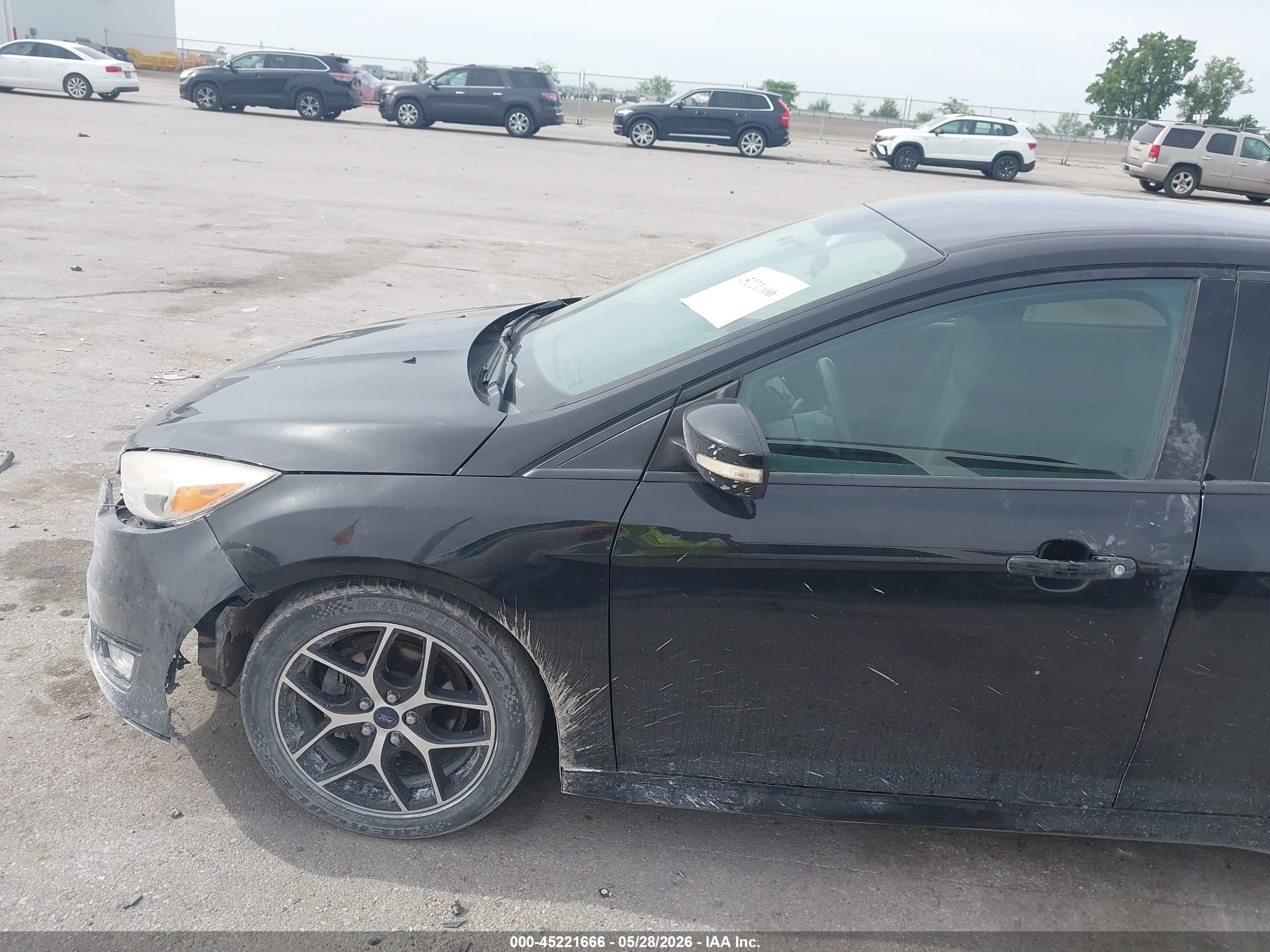 2015 Ford Focus Se Black vin: 1FADP3FE0FL378334