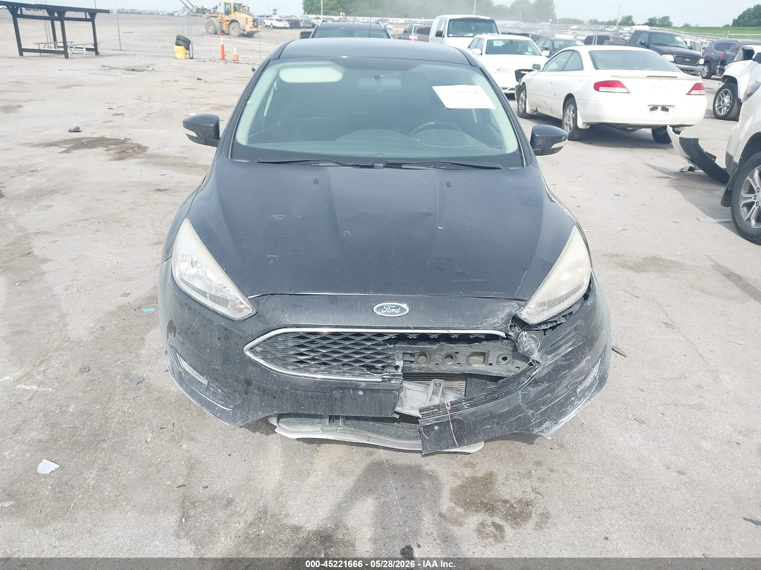 2015 Ford Focus Se Black vin: 1FADP3FE0FL378334