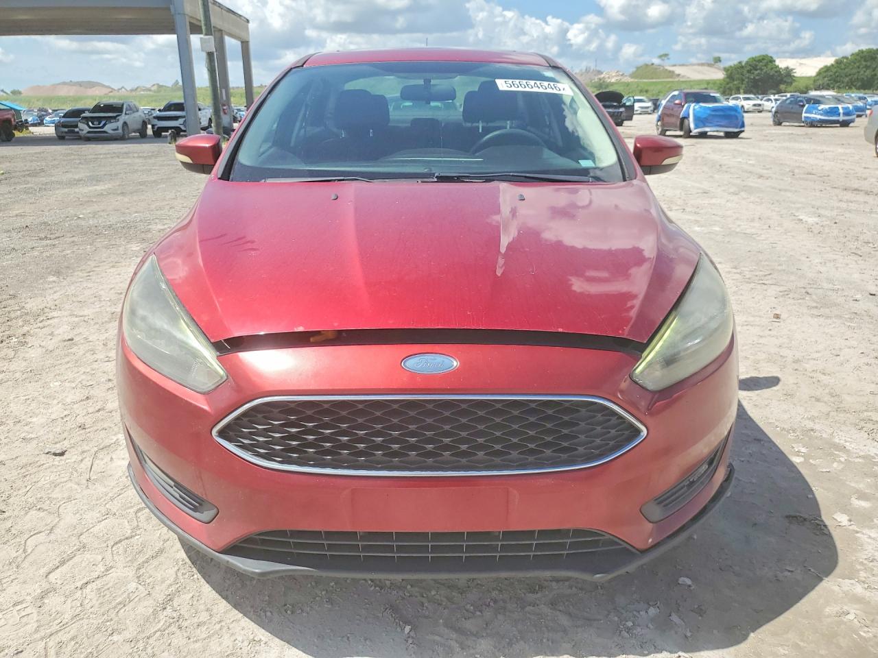 2017 Ford Focus Sel Red vin: 1FADP3H23HL256623
