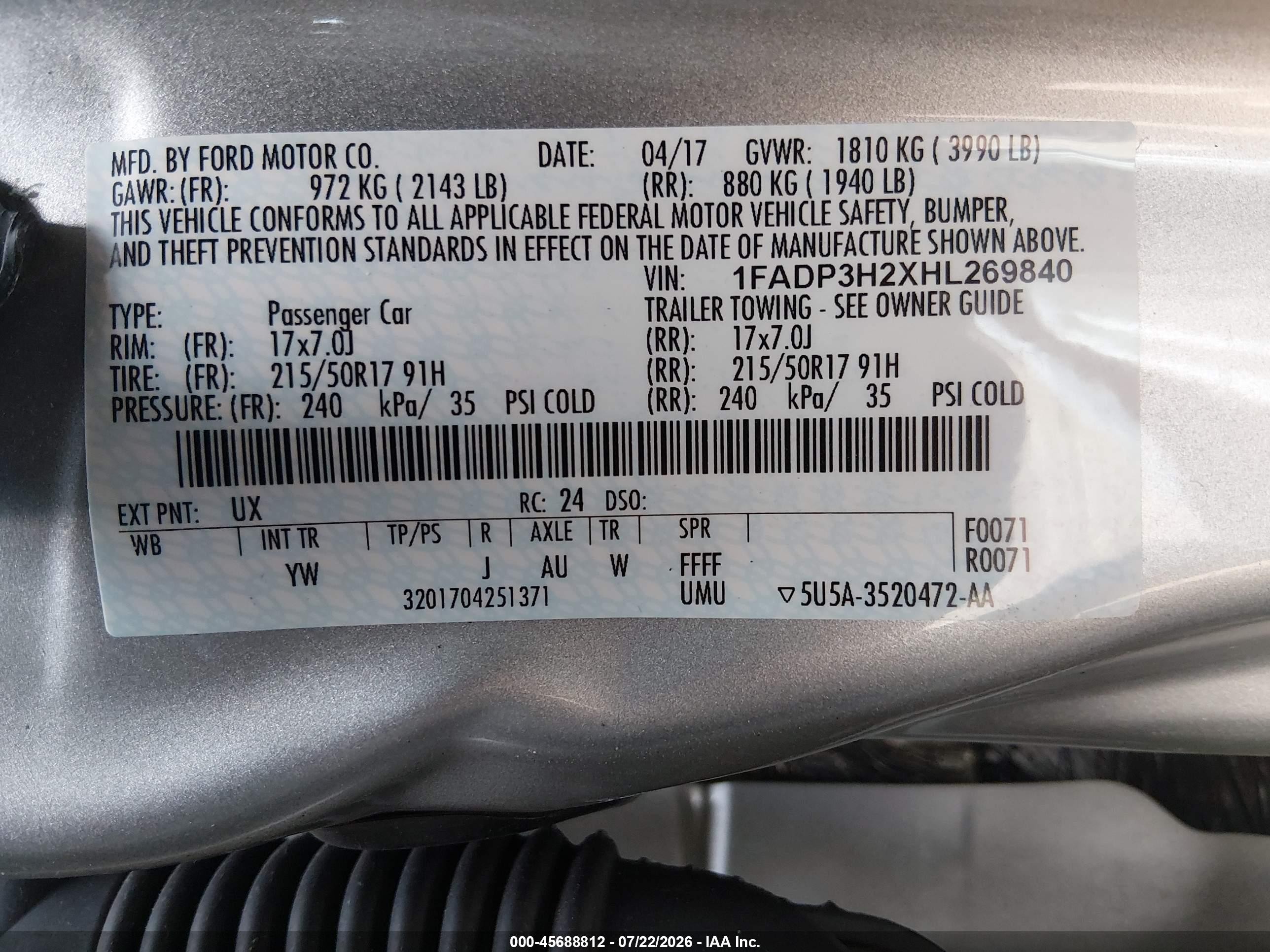 2017 Ford Focus Sel Silver vin: 1FADP3H2XHL269840