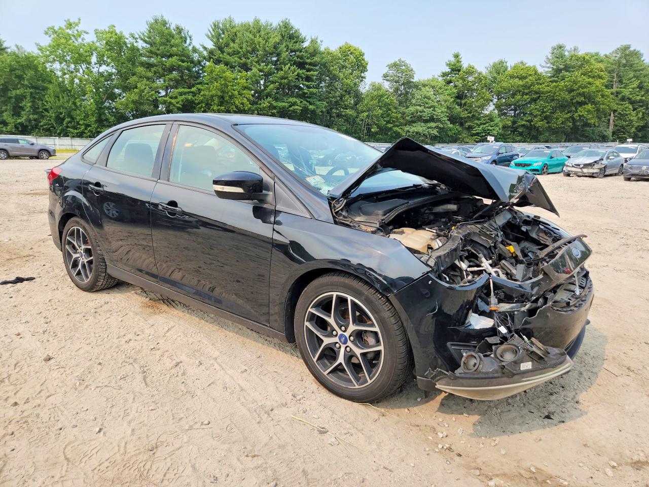 2018 Ford Focus Sel Черный vin: 1FADP3H2XJL233765