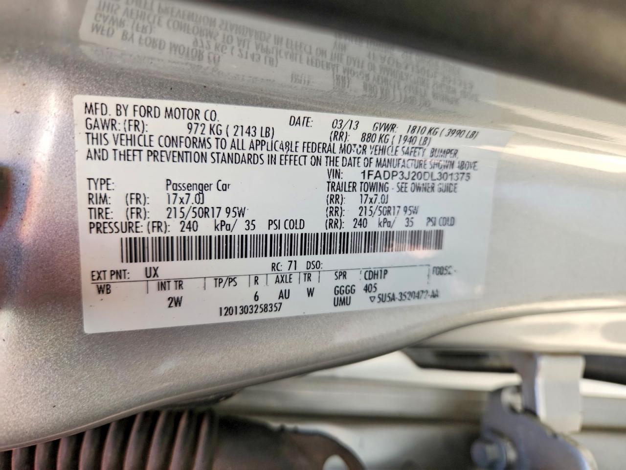 2013 Ford Focus Titanium Silver vin: 1FADP3J20DL301375