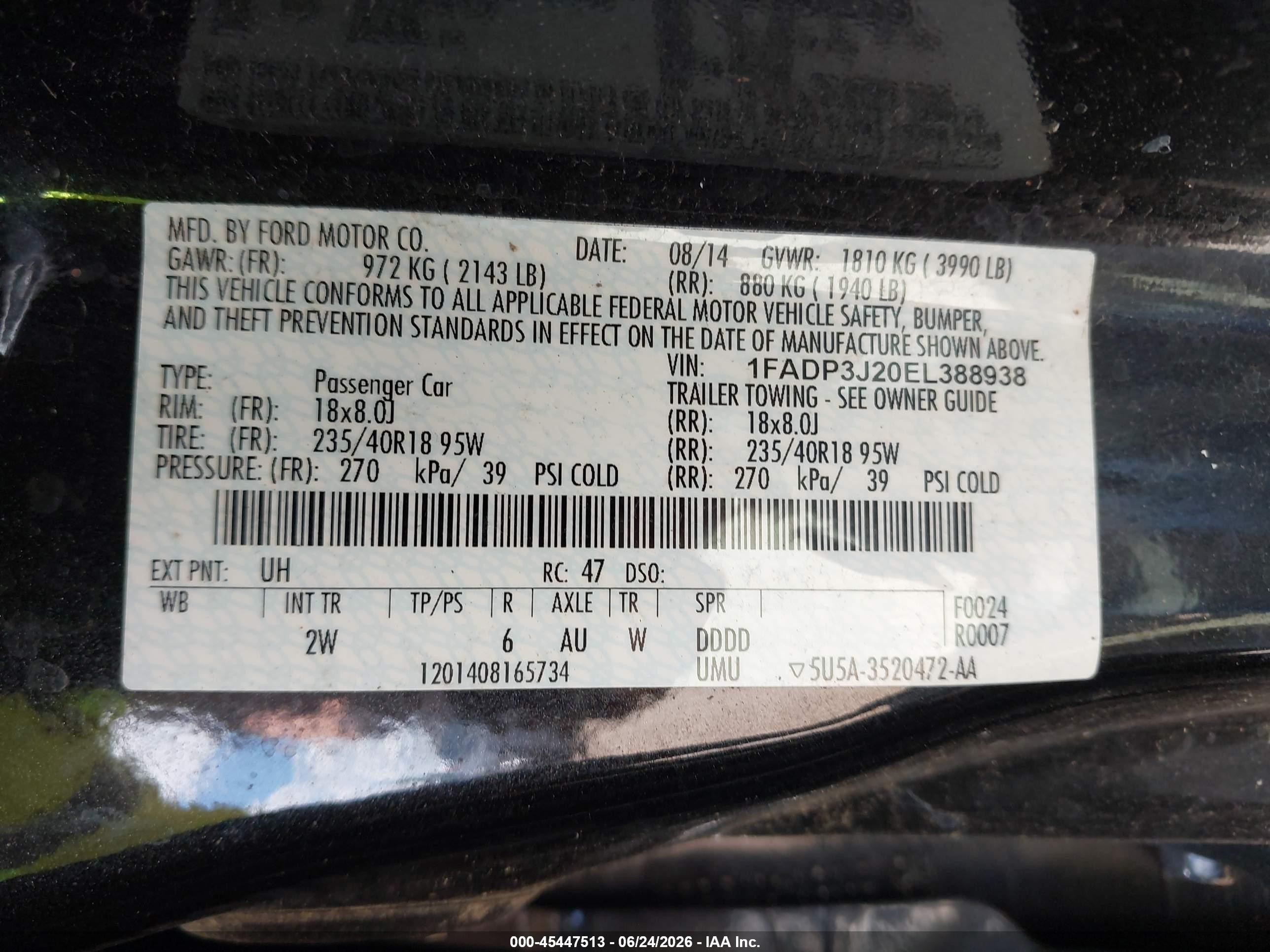 2014 Ford Focus Titanium Black vin: 1FADP3J20EL388938