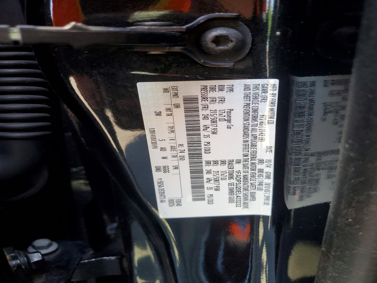 2014 Ford Focus Titanium Black vin: 1FADP3J20EL433232