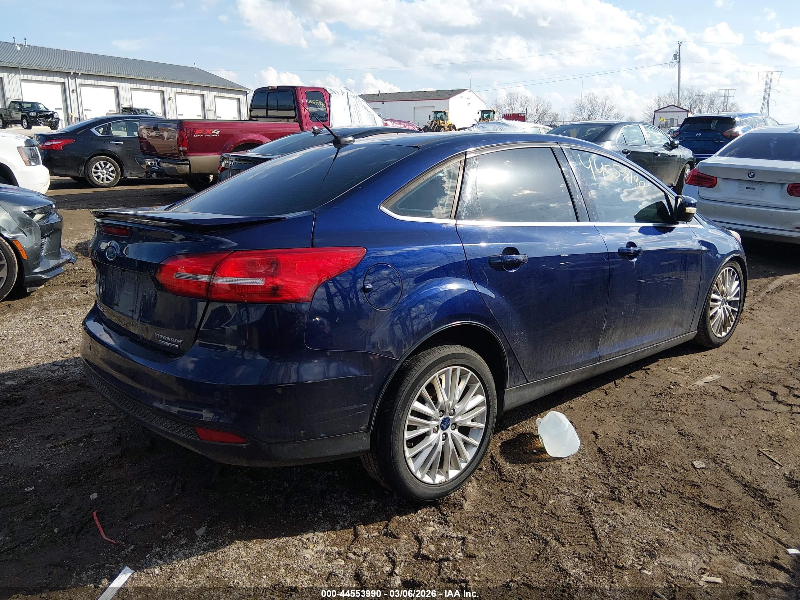 2016 Ford Focus Titanium Синий vin: 1FADP3J20GL318374