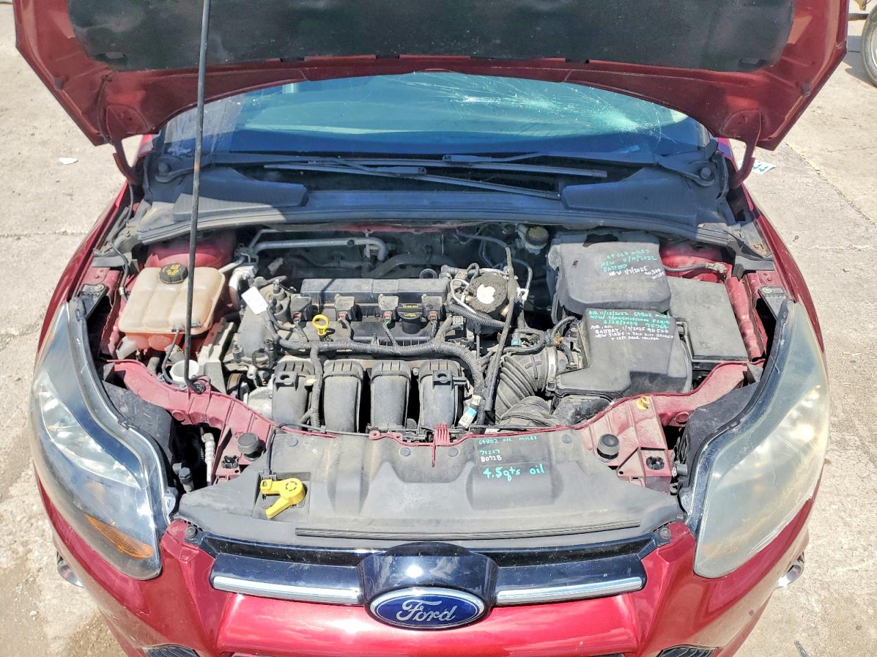 2014 Ford Focus Titanium Red vin: 1FADP3J21EL228664