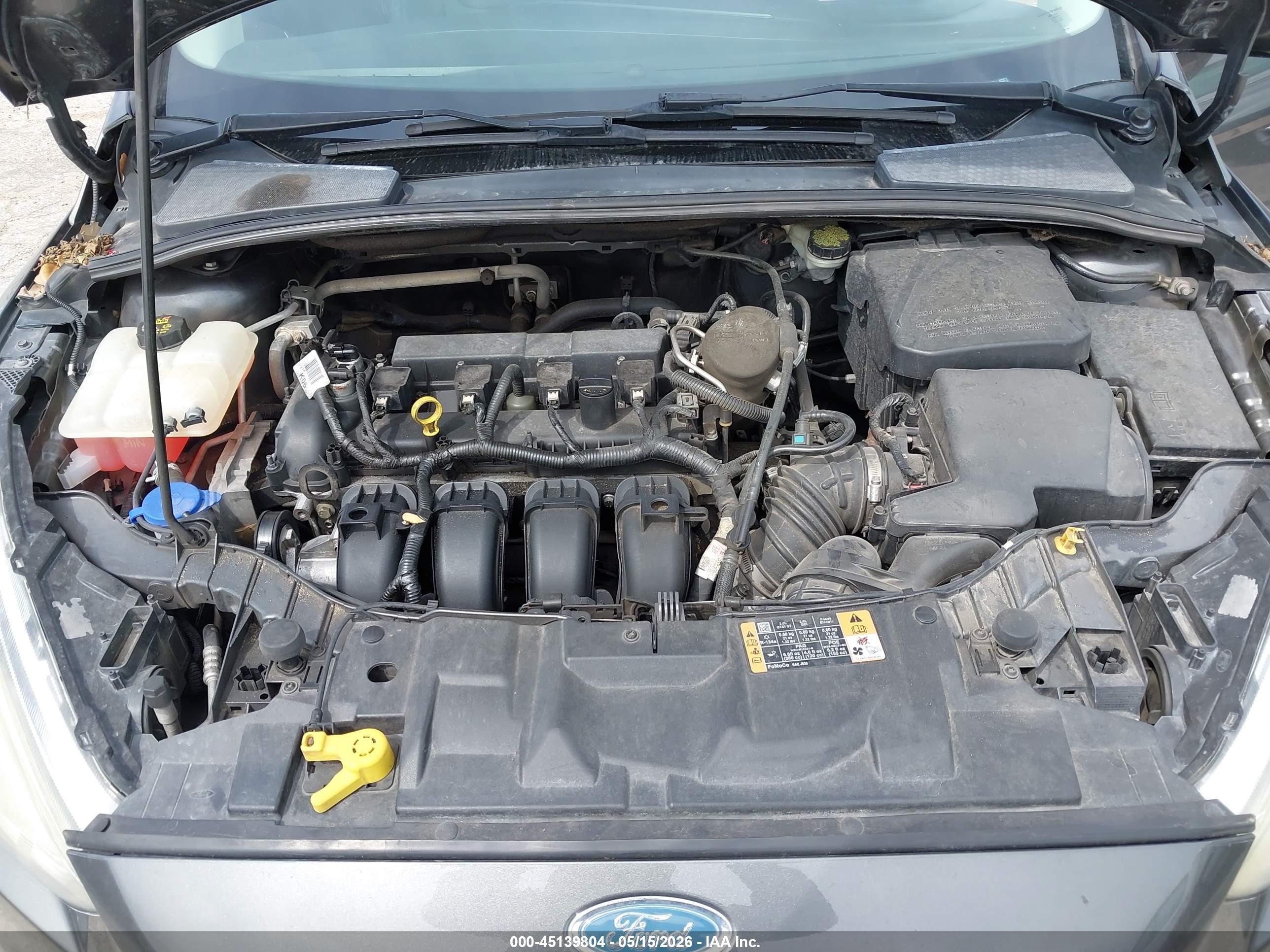 2015 Ford Focus Titanium Серый vin: 1FADP3J21FL255199