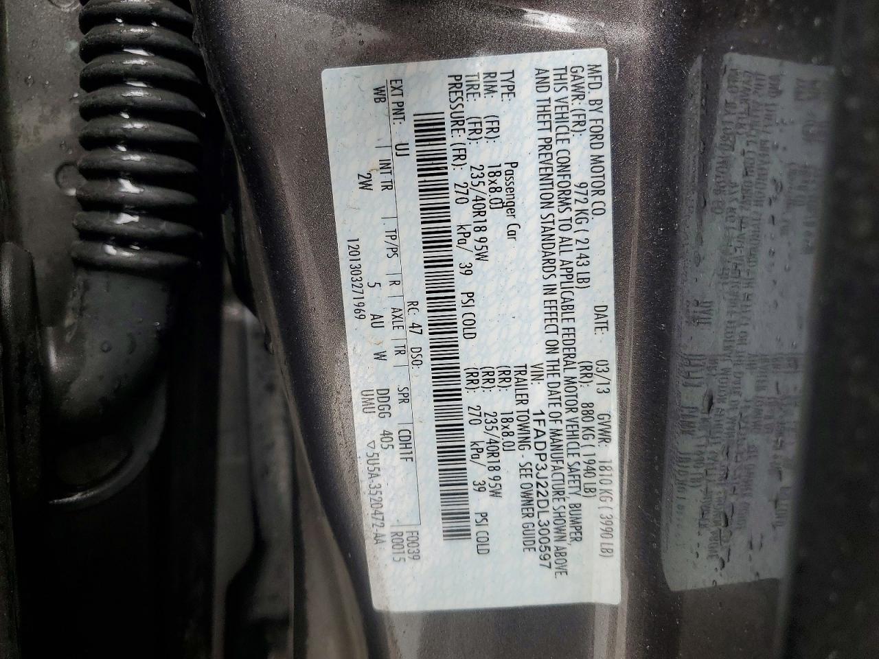 2013 Ford Focus Titanium Gray vin: 1FADP3J22DL300597