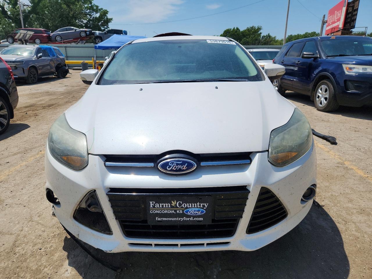 2014 Ford Focus Titanium White vin: 1FADP3J24EL267278