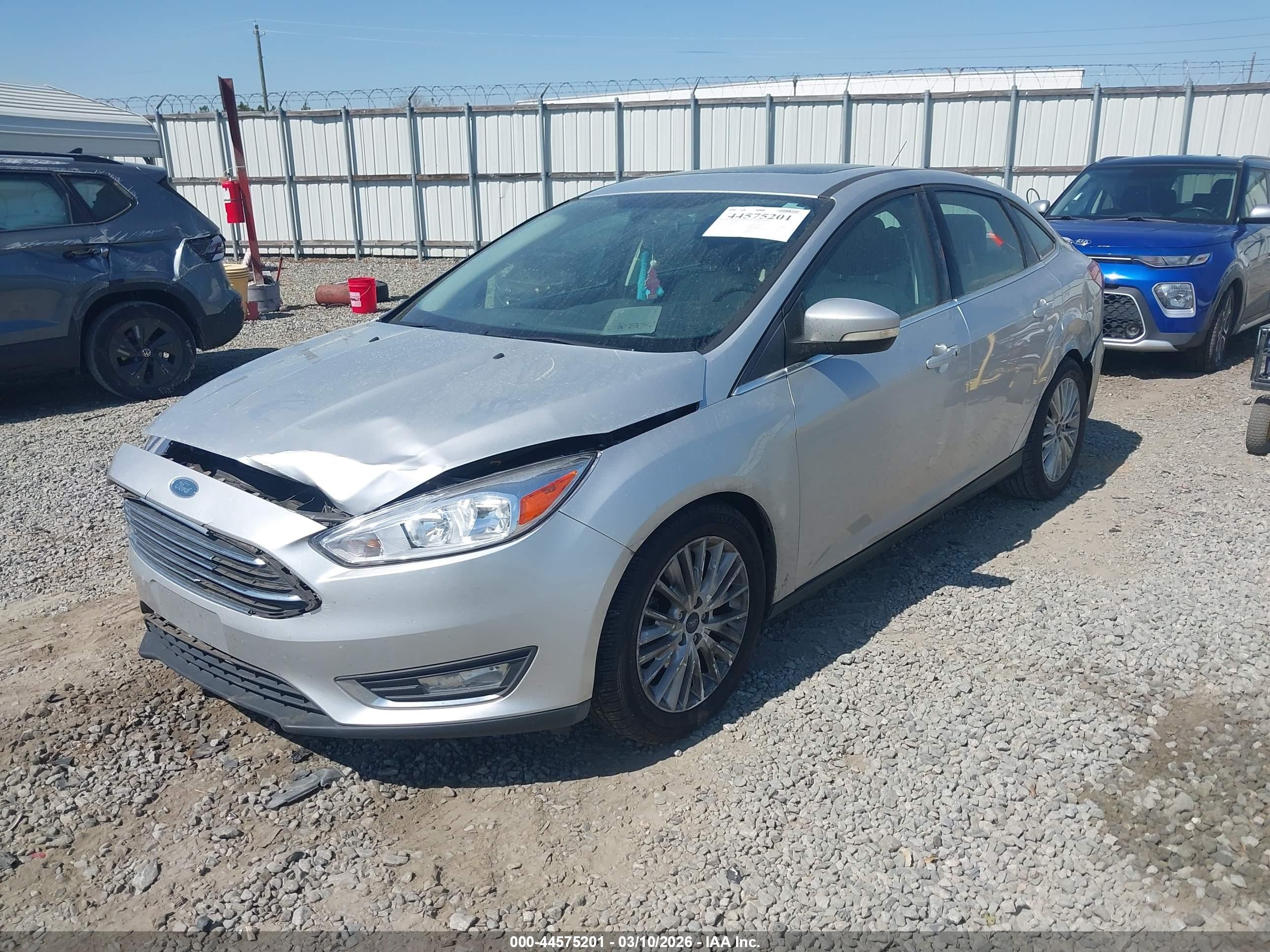 2017 Ford Focus Titanium Silver vin: 1FADP3J24HL268368